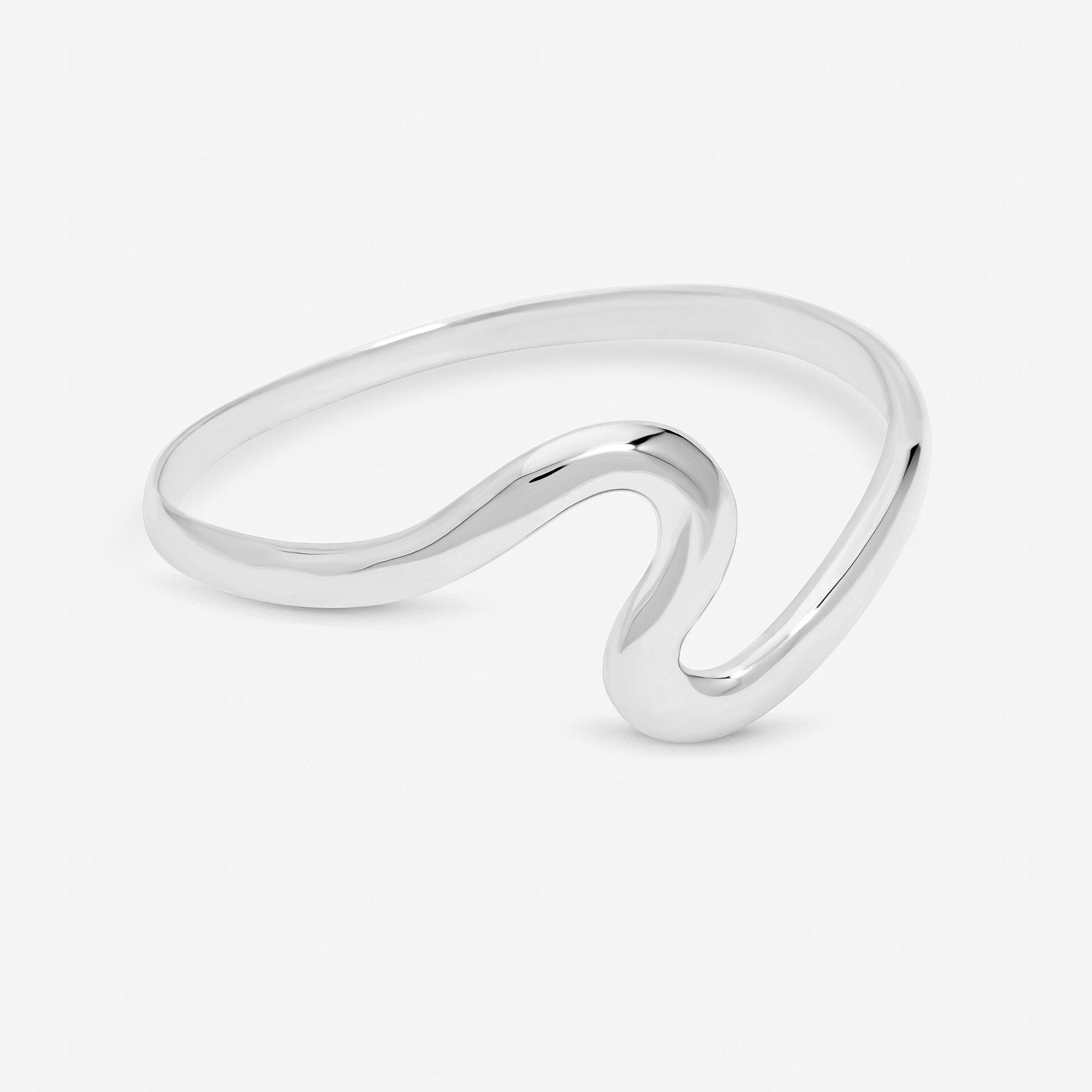 Silver - Jon Richard - Silver Plated Polished Swirl Bangle - 1
