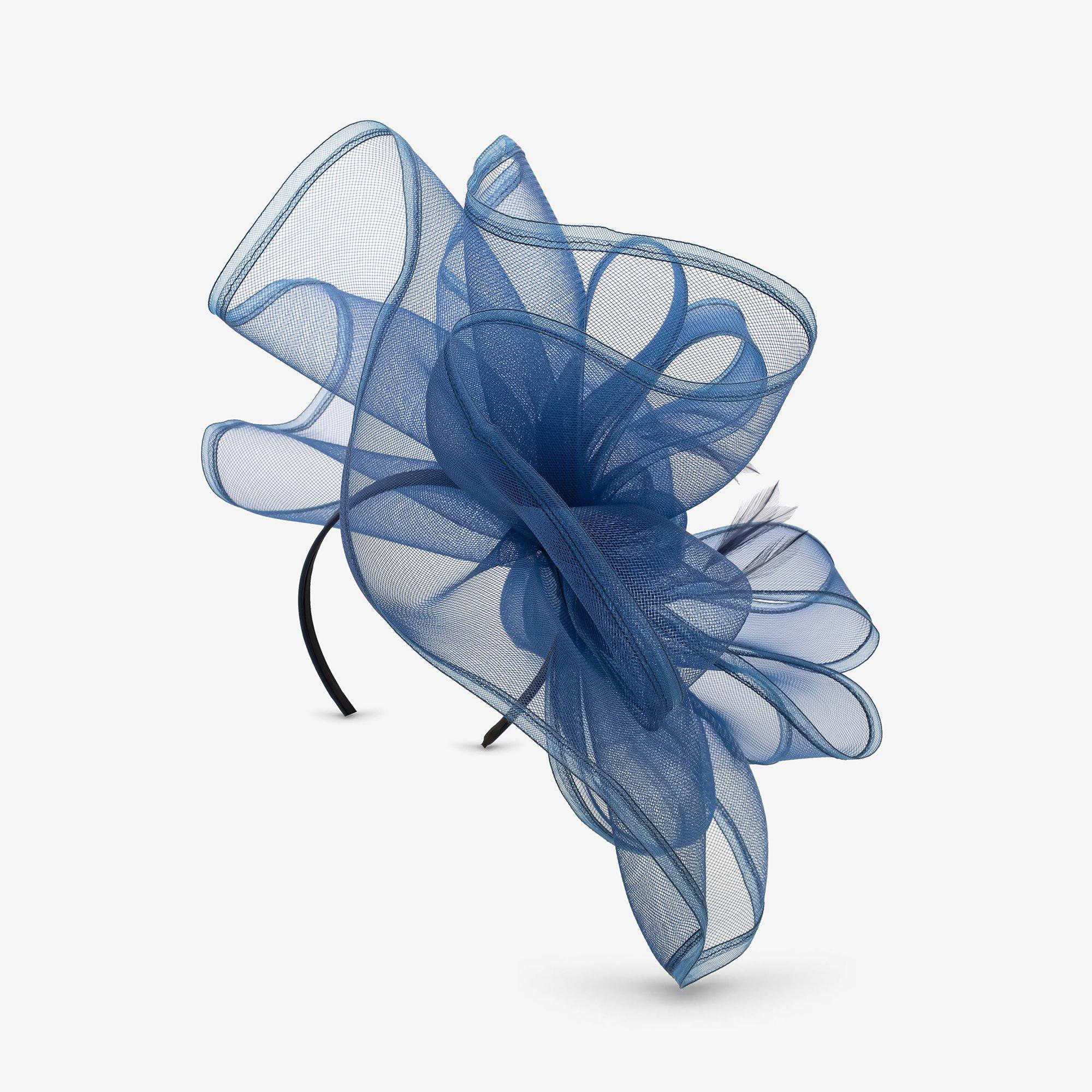 Blue - Jon Richard - Navy Large Hat Fascinator - 1