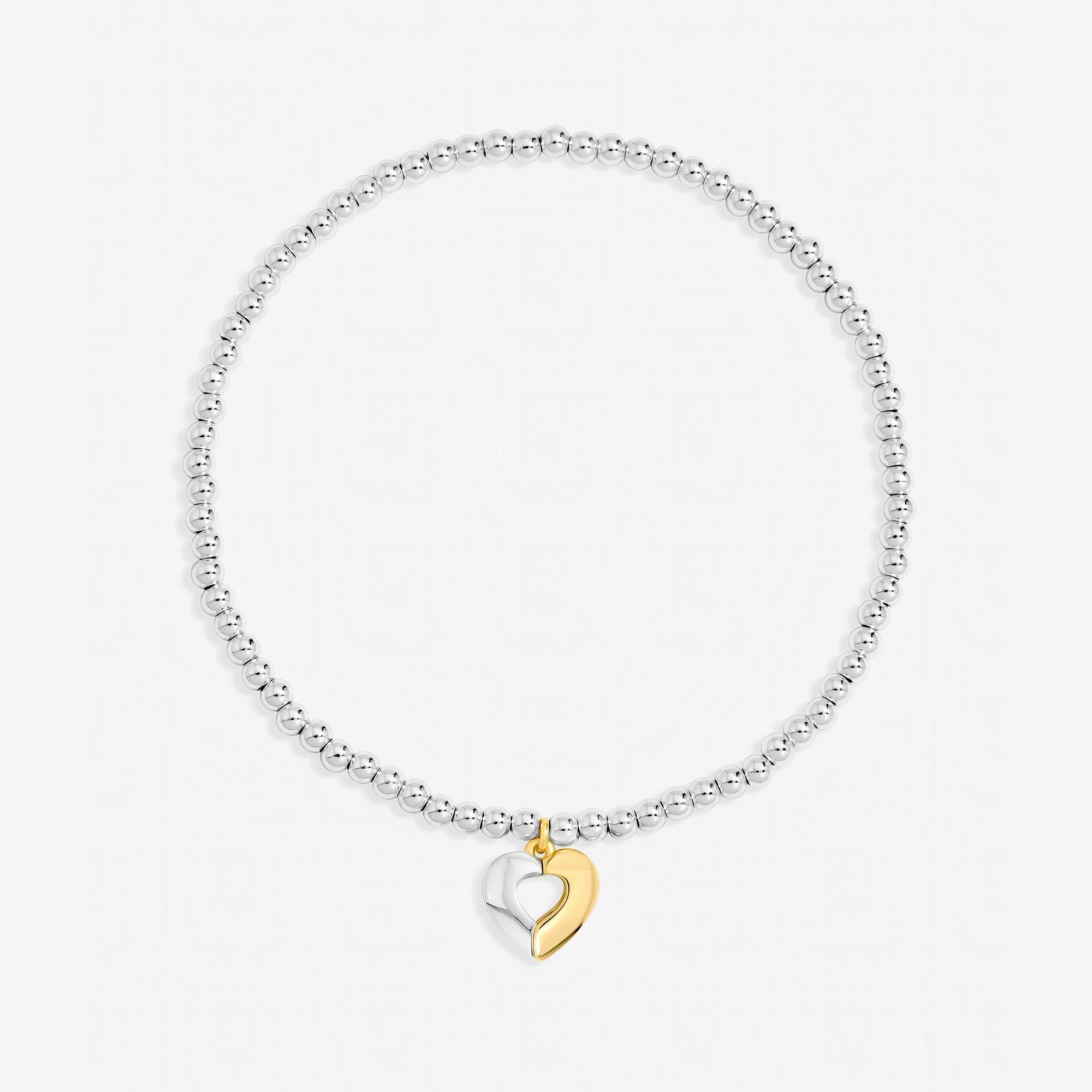 Silver - Inicio - Sterling Silver Plated Heart Bracelet - Gift Pouch