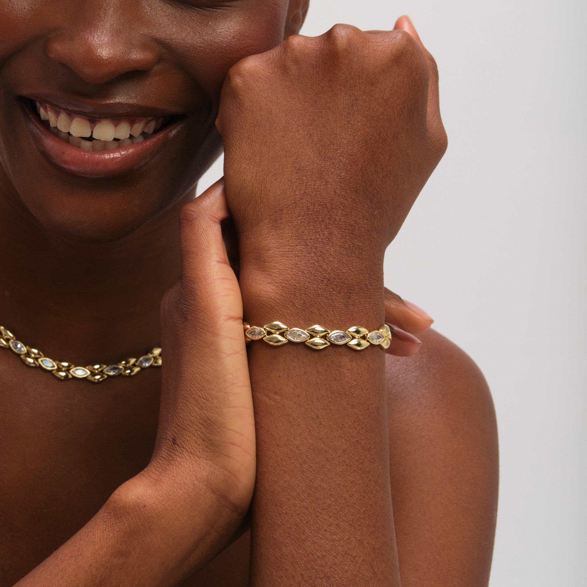 Gold - Jon Richard - Gold Plated and Crystal Bracelet - 2