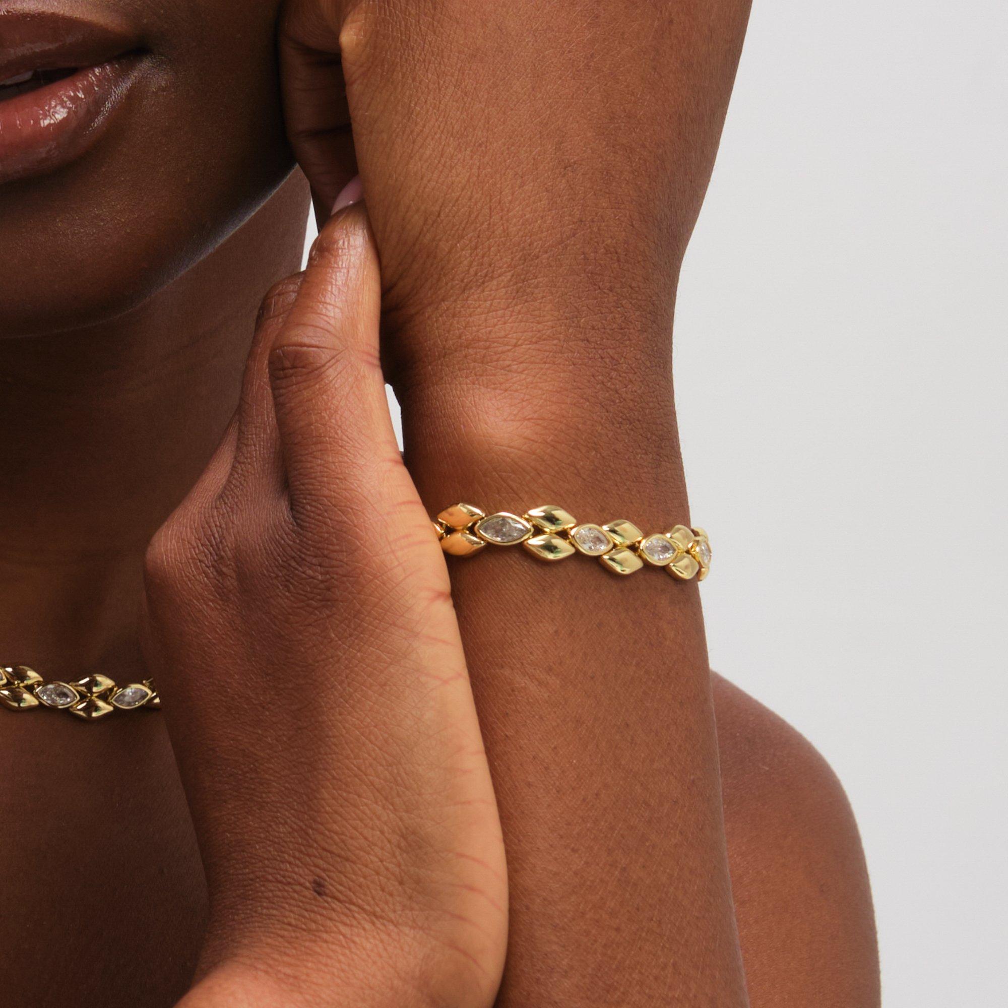 Gold - Jon Richard - Gold Plated and Crystal Bracelet - 3