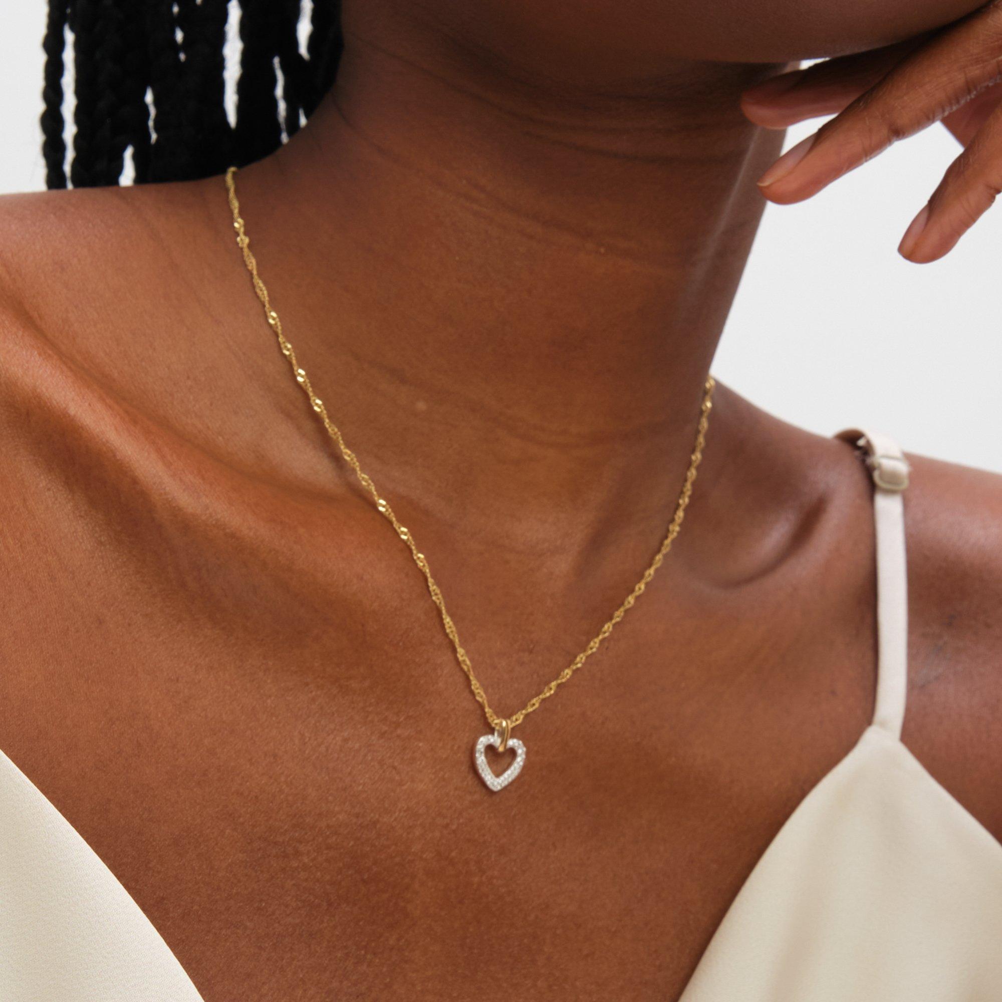 Gold - Jon Richard - Two Tone Open Heart Set - Gift Box - 5