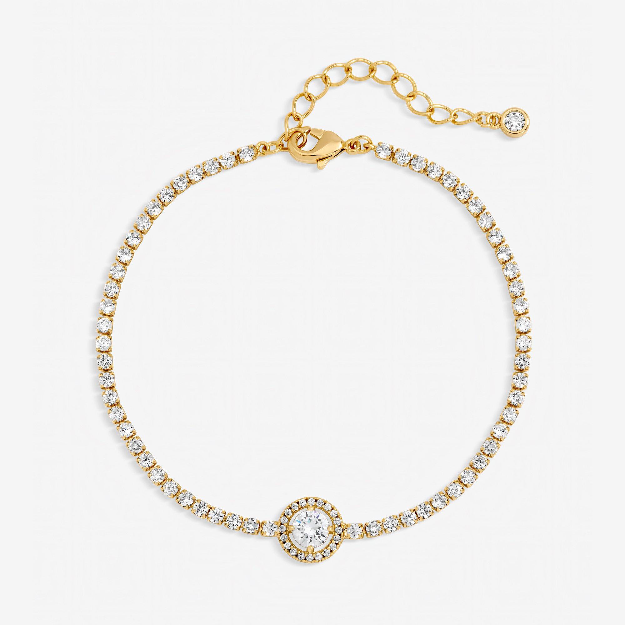 Jon Richard Women's Plated And Crystal Stone Bracelet Gold