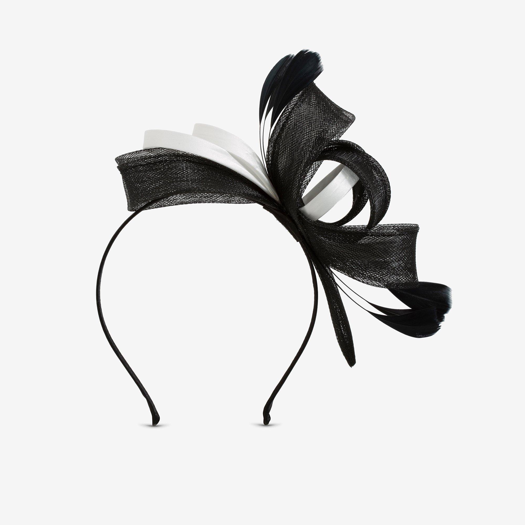 Black - Jon Richard - Medium Mono Fascinator Headband - 1