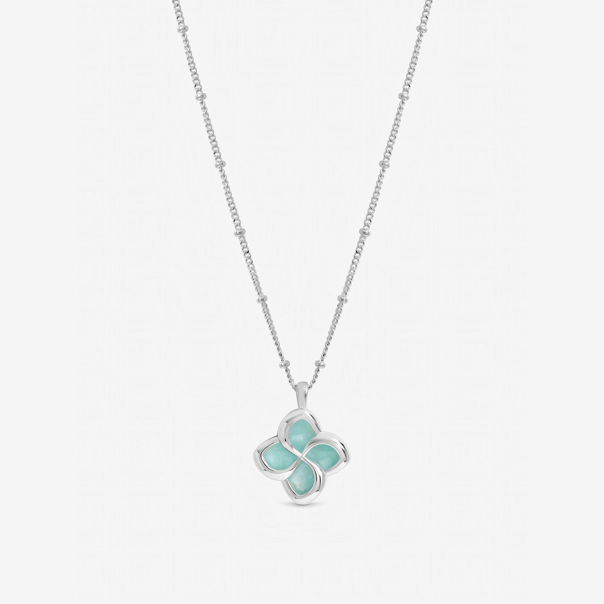 Inicio Sterling Silver Plated Clover Pendant - Gift Pouch