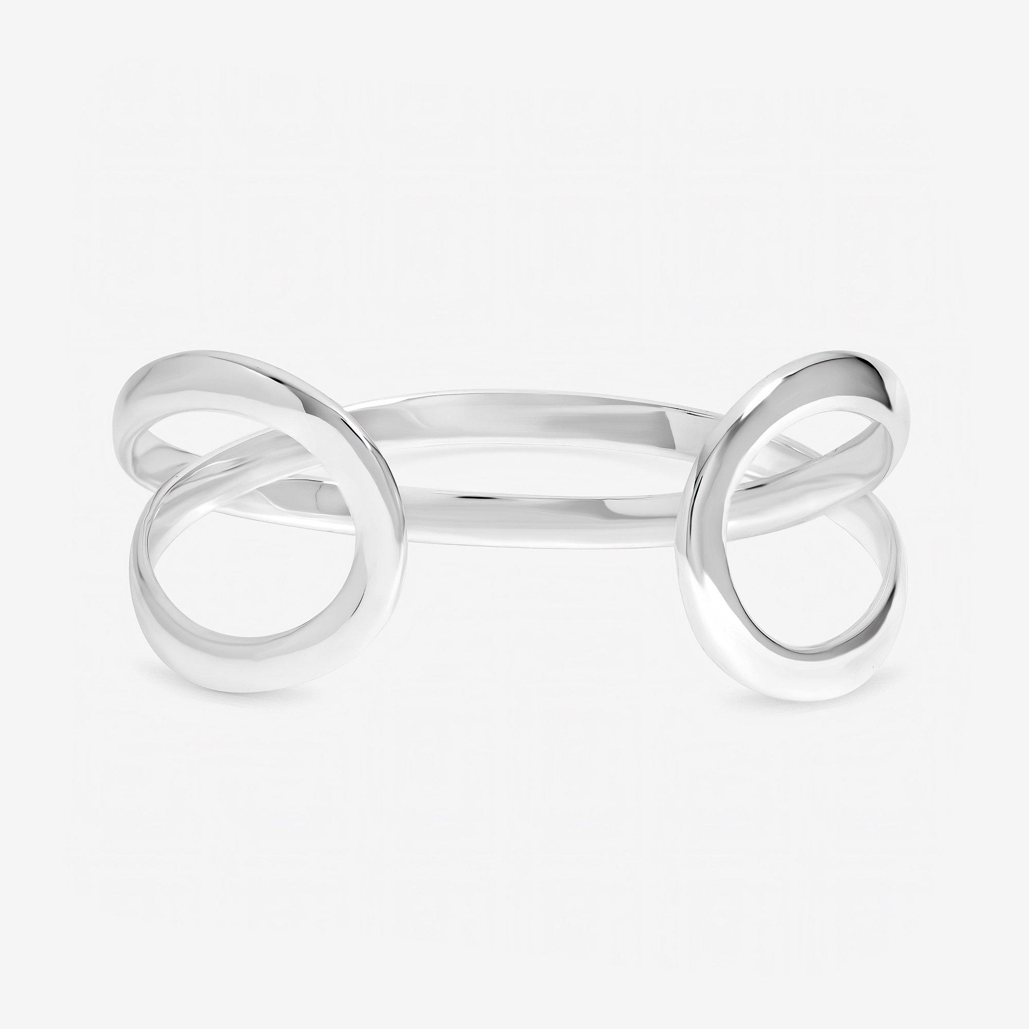 Inicio Sterling Silver Plated Open Bangle - Gift Pouch