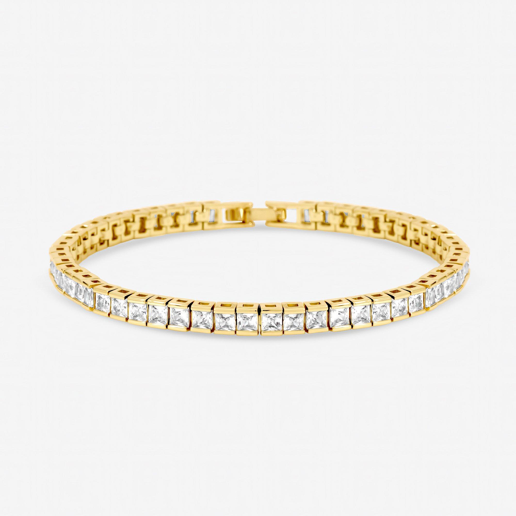 Gold - Jon Richard - Gold Plated Luxe Tennis Bracelet - 1