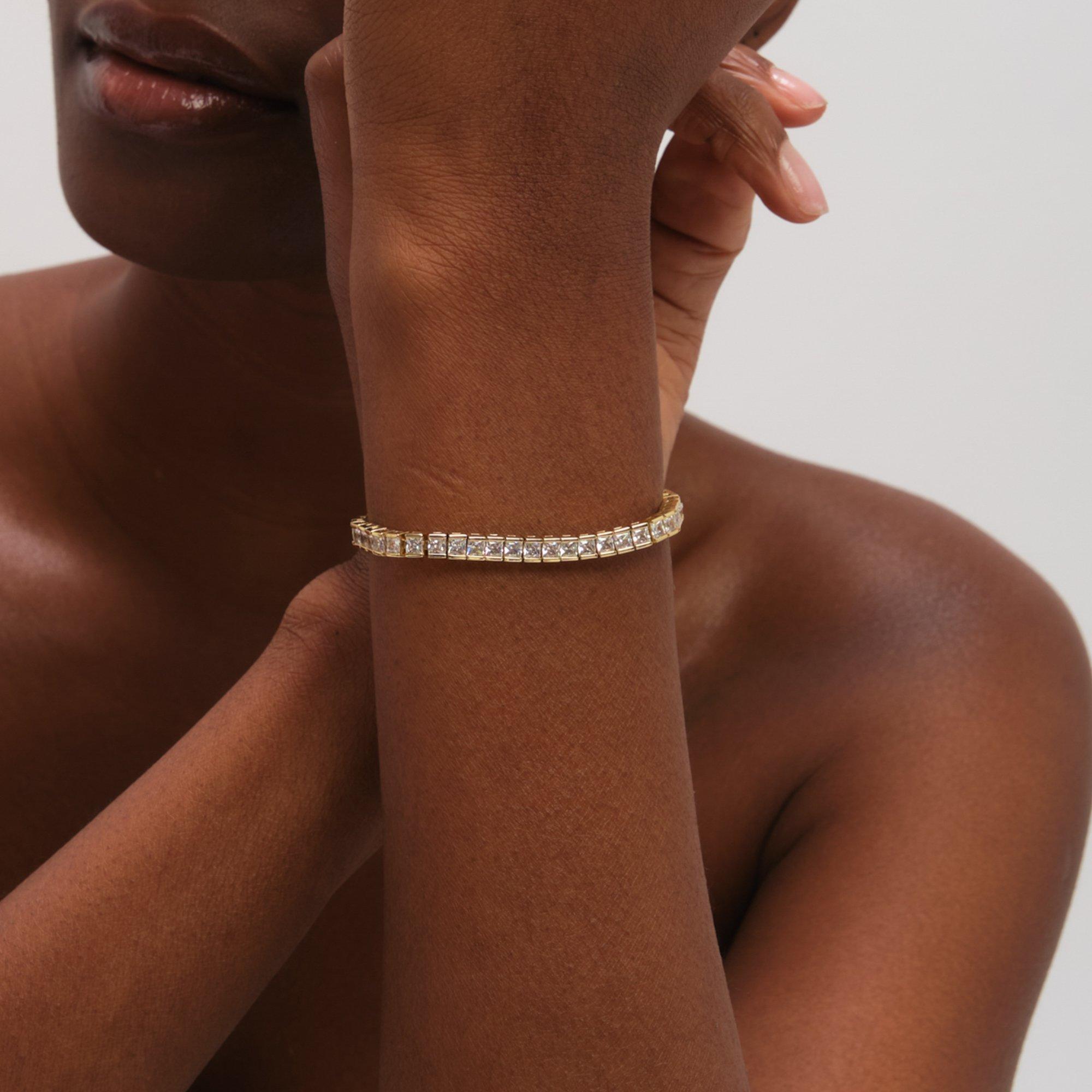 Gold - Jon Richard - Gold Plated Luxe Tennis Bracelet - 2