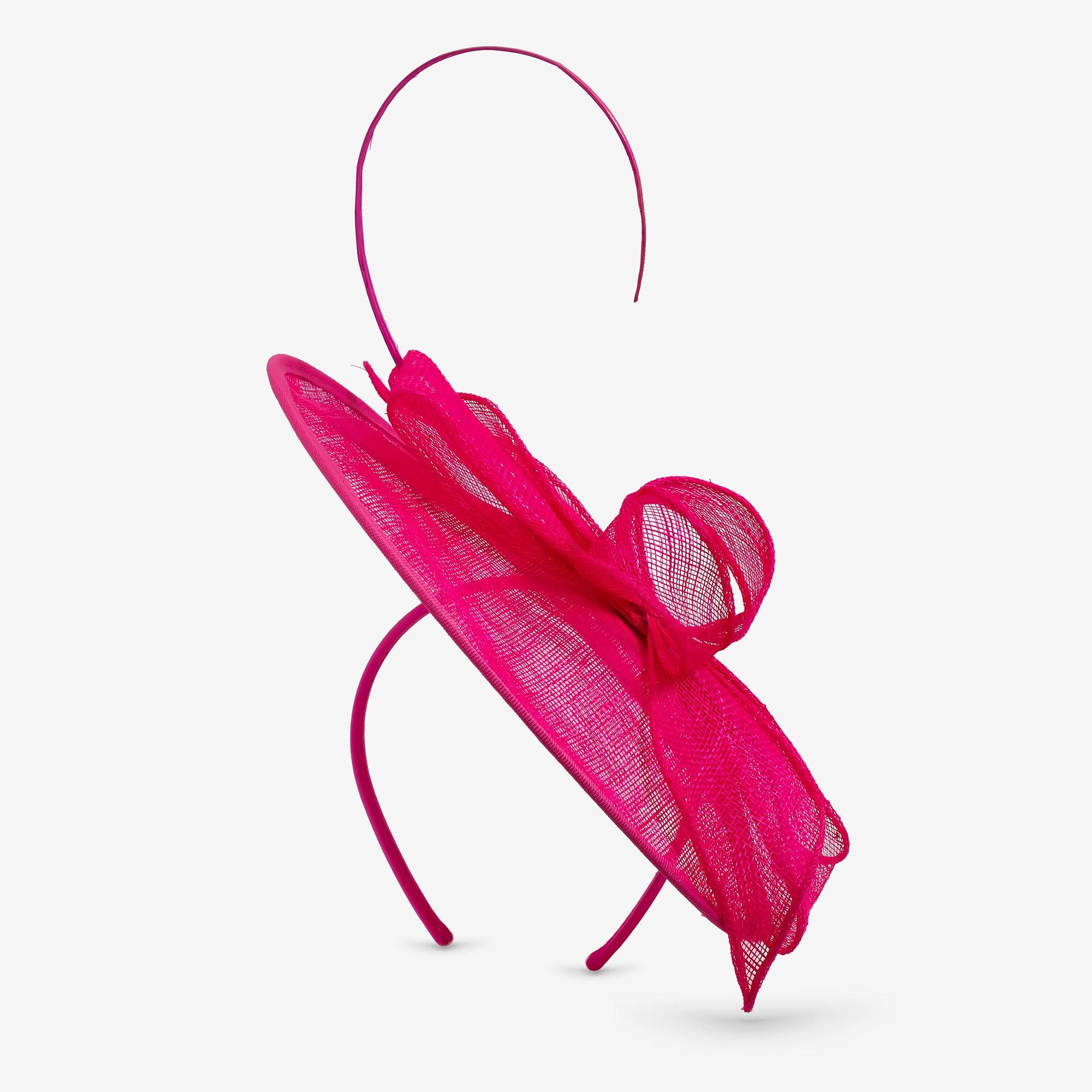 Pink - Jon Richard - Fuchsia Woven Bow Fascinator - 1
