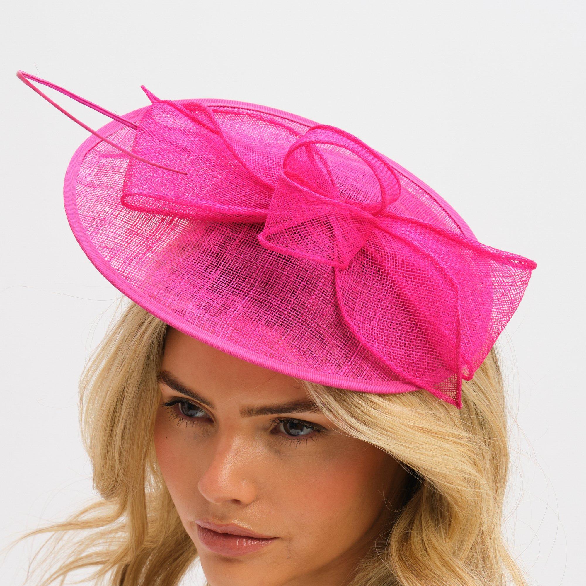 Pink - Jon Richard - Fuchsia Woven Bow Fascinator - 2