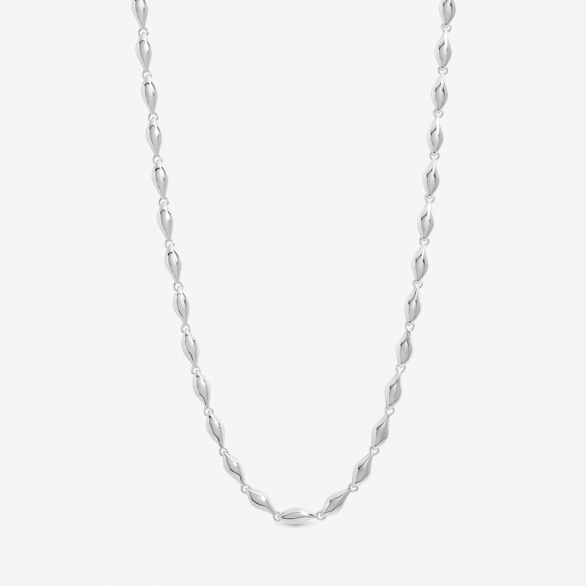 Inicio Sterling Silver Plated Wave Necklace - Gift Pouch