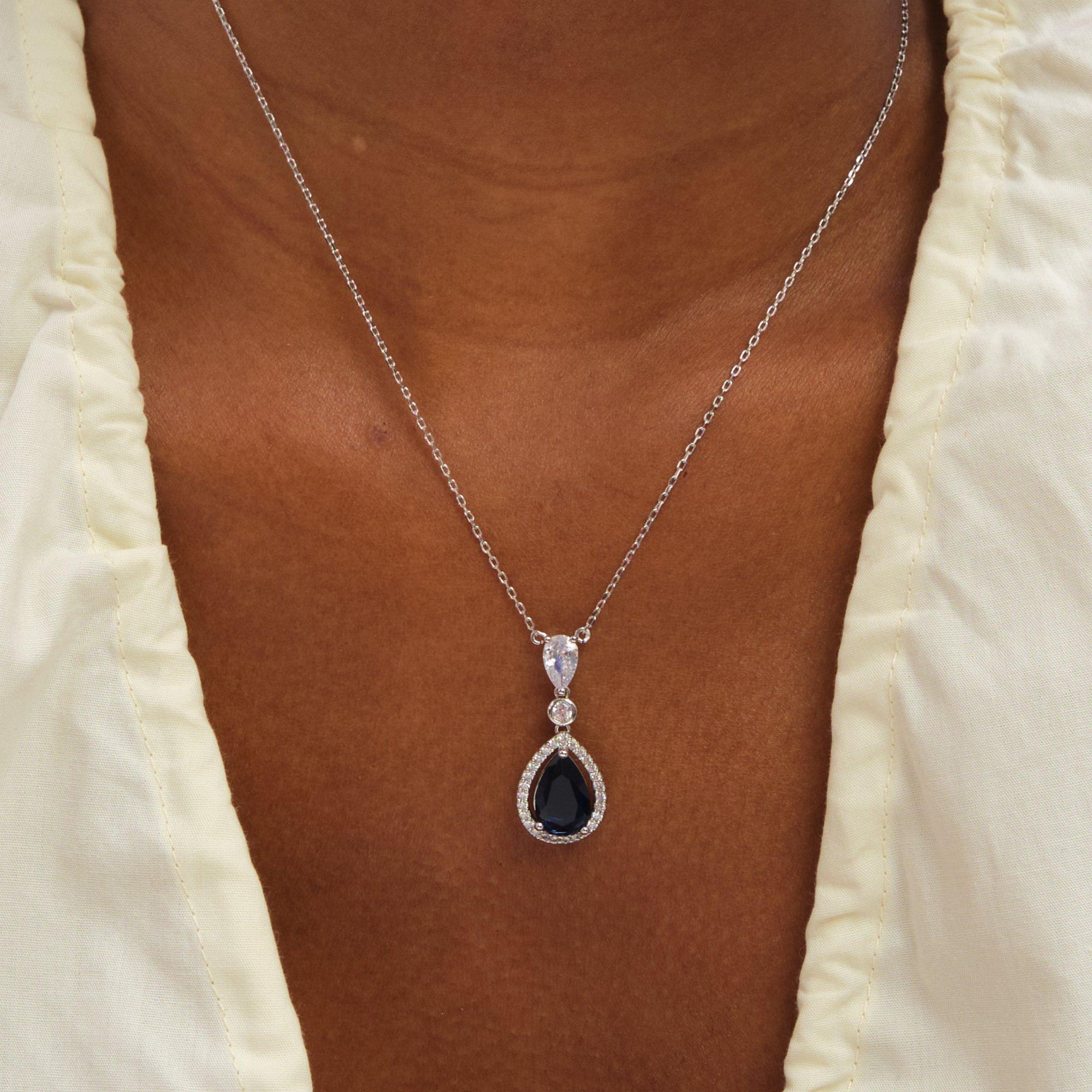 Silver - Jon Richard - Rhodium Plated Cubic Zirconia Pendant Necklace - 2