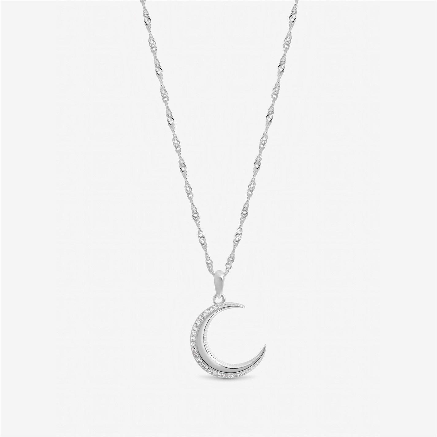 Inicio Women's Sterling Plated Pave Pendant - Gift Pouch Silver