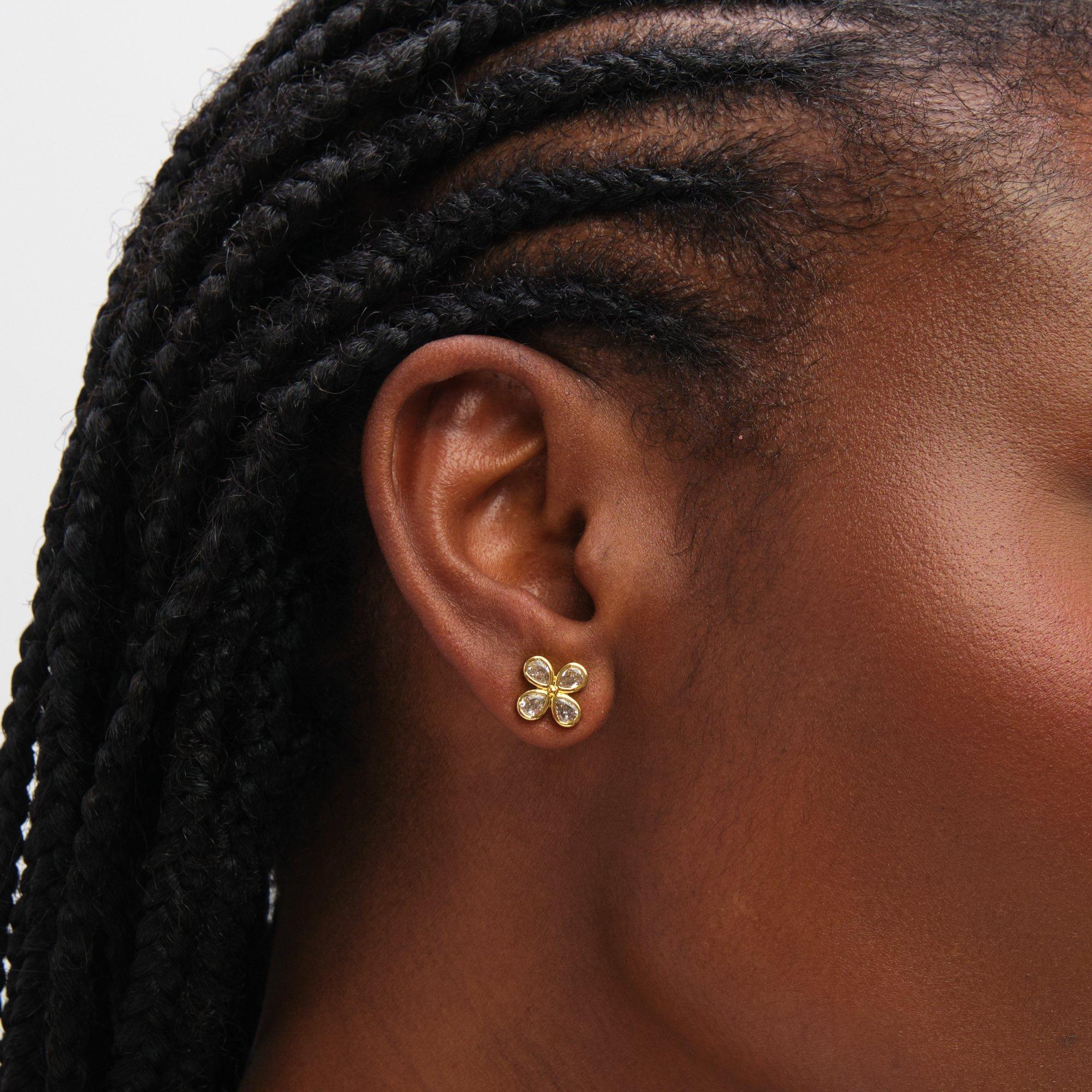 Gold - Jon Richard - Gold Plated Crystal Flower Bridal Set - Gift Box - 3