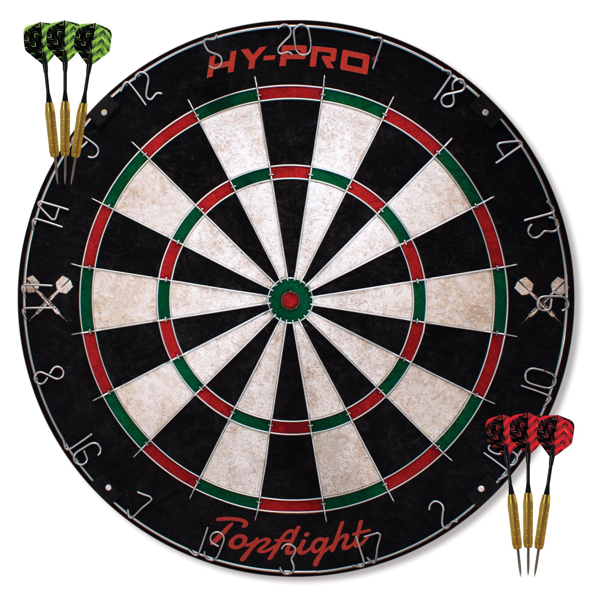 Multi - Hy-Pro - Hy-Pro Topflight Dartboard With 6x 18g Darts - 1