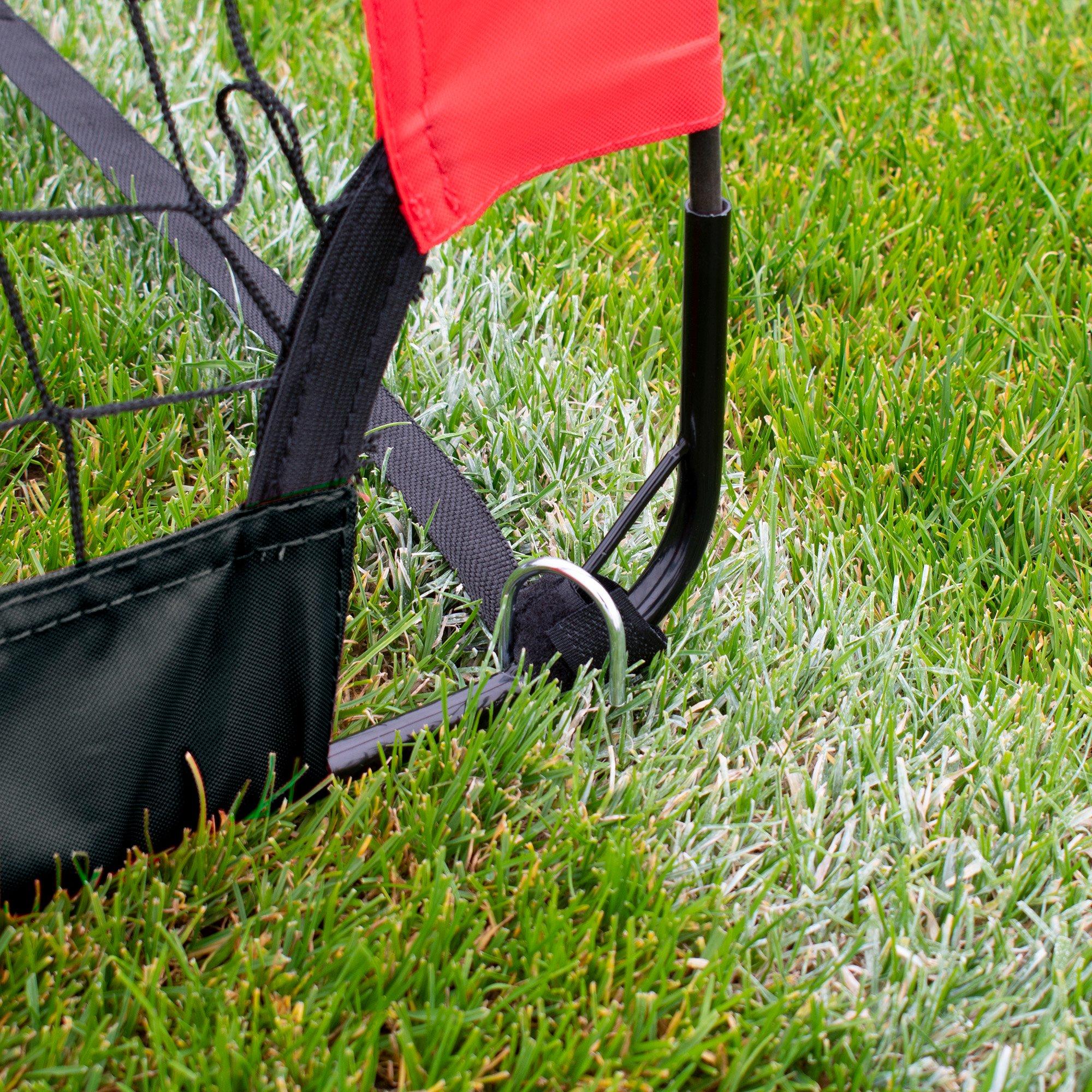 Black - Hy-Pro - Hy-Pro 12ft x 6ft Pop Up Flexi Goal - Black - 3