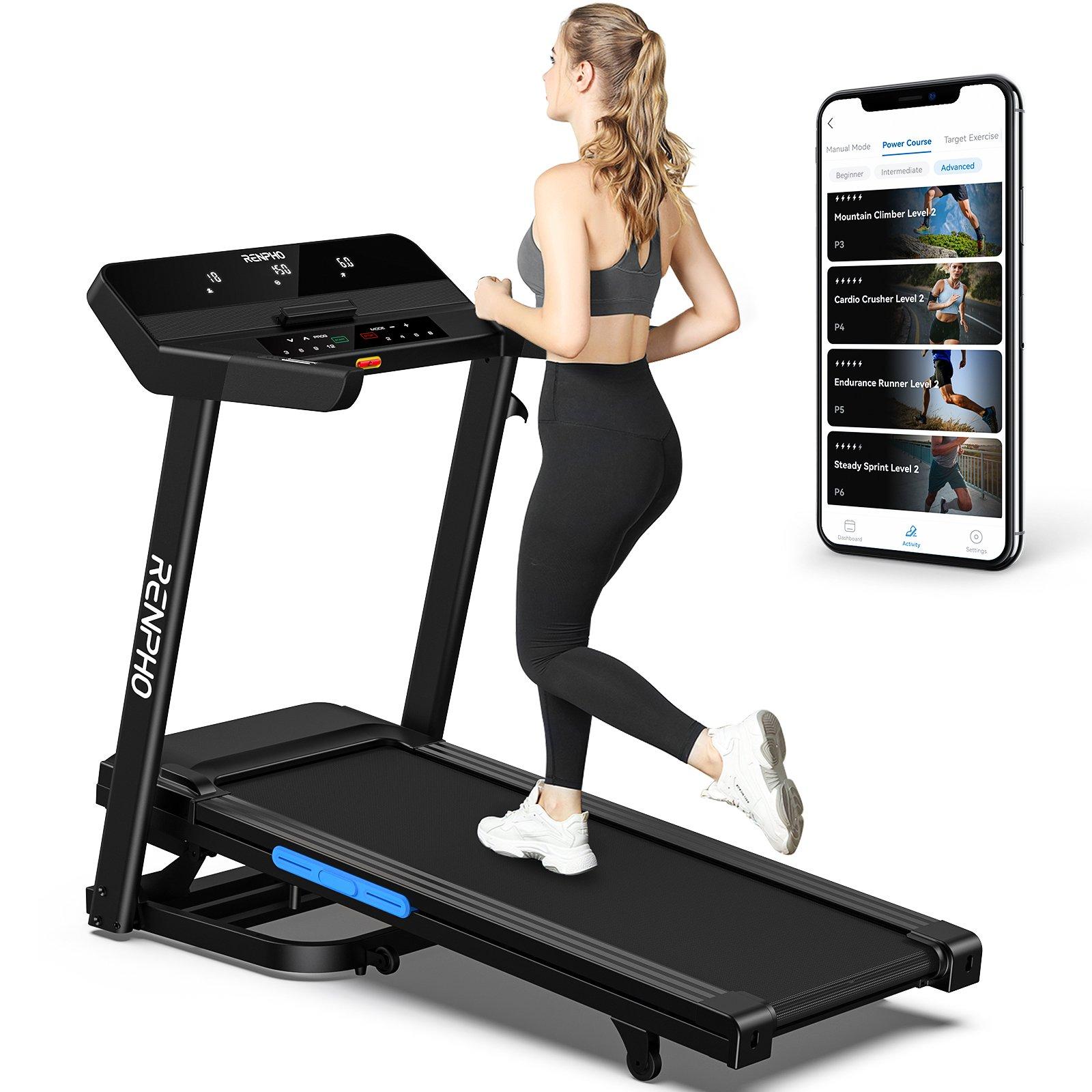 Black - Renpho - RENPHO Smart Q004 Treadmill - 2