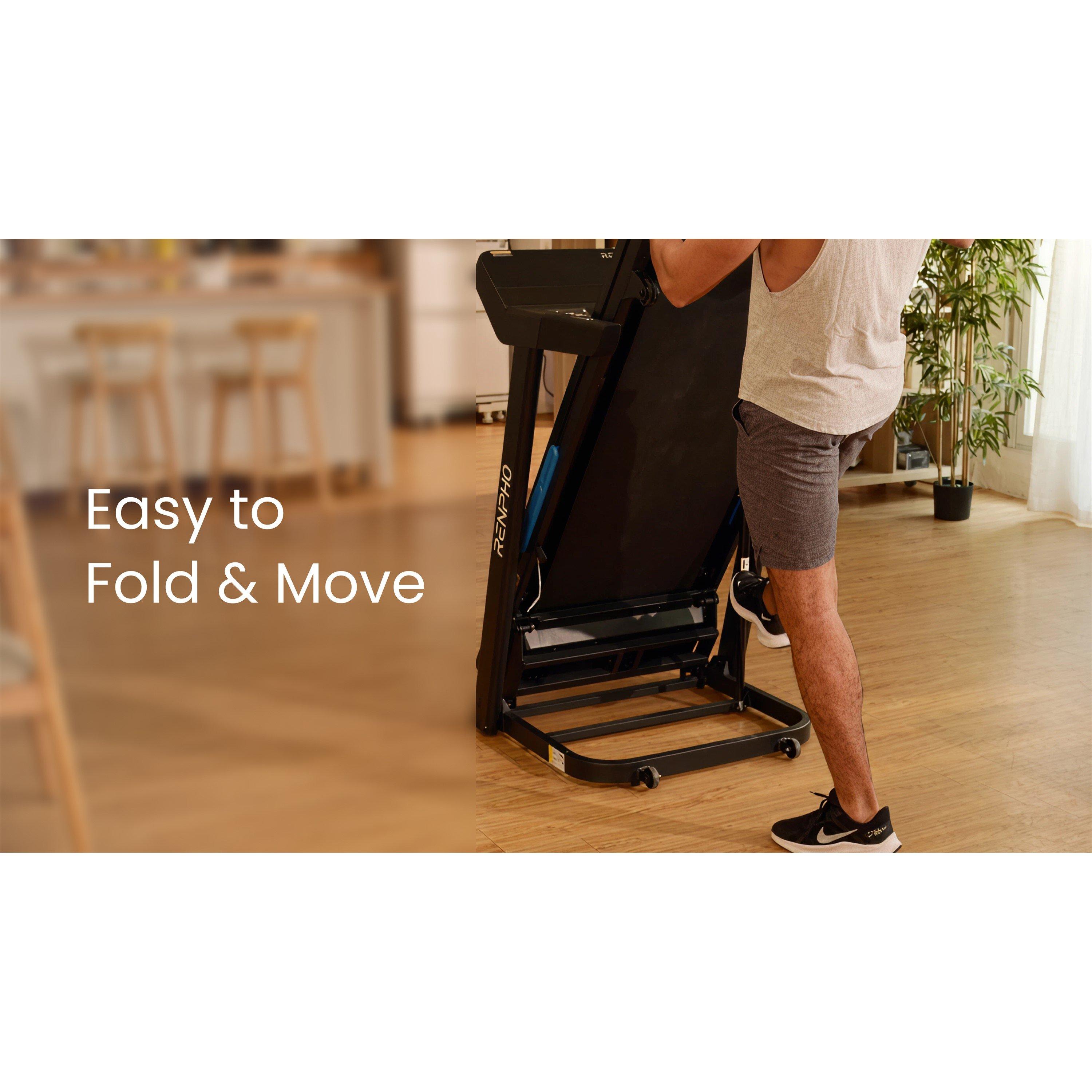 Black - Renpho - RENPHO Smart Q004 Treadmill - 8