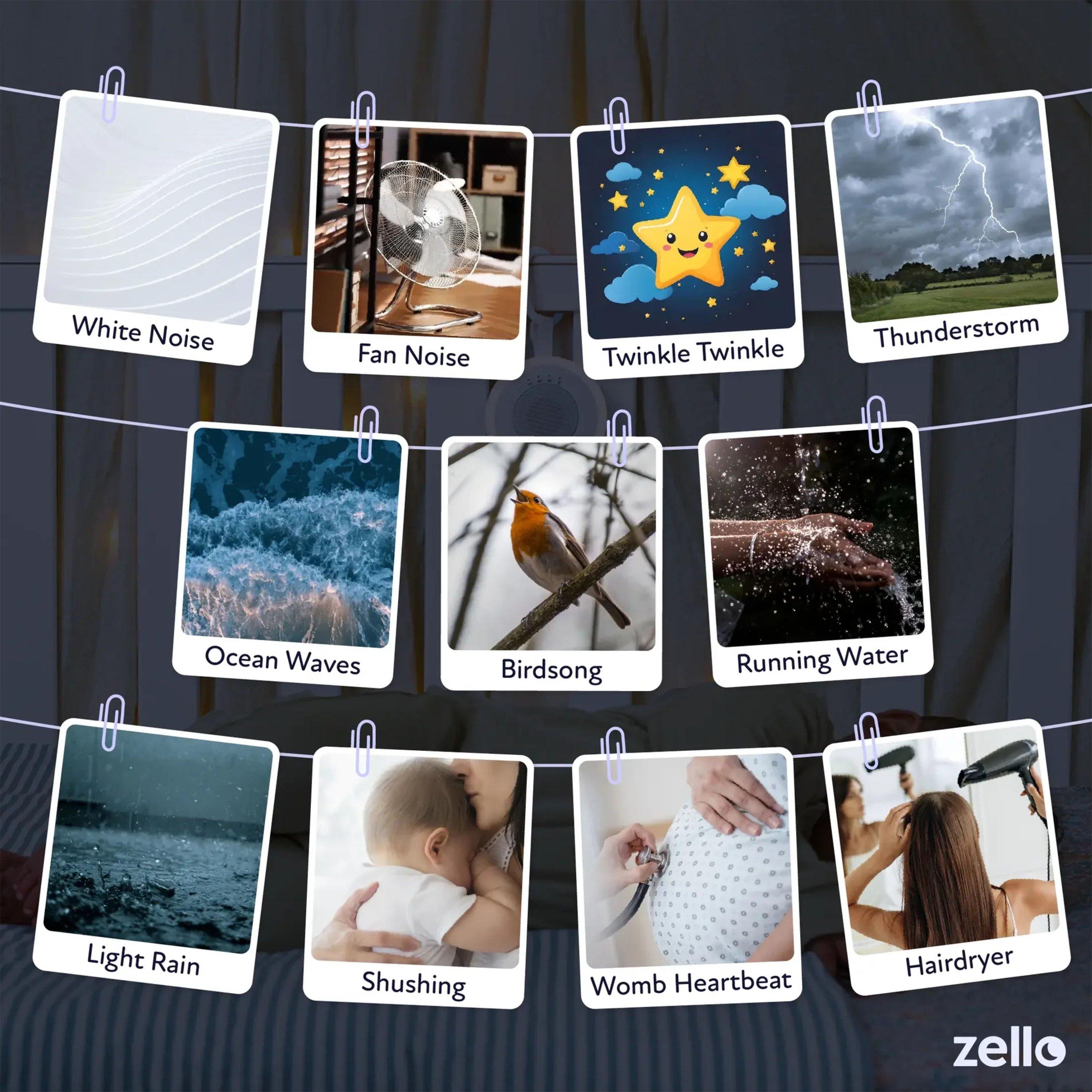 White - Zello - Zello Portable White Noise Machine - 4