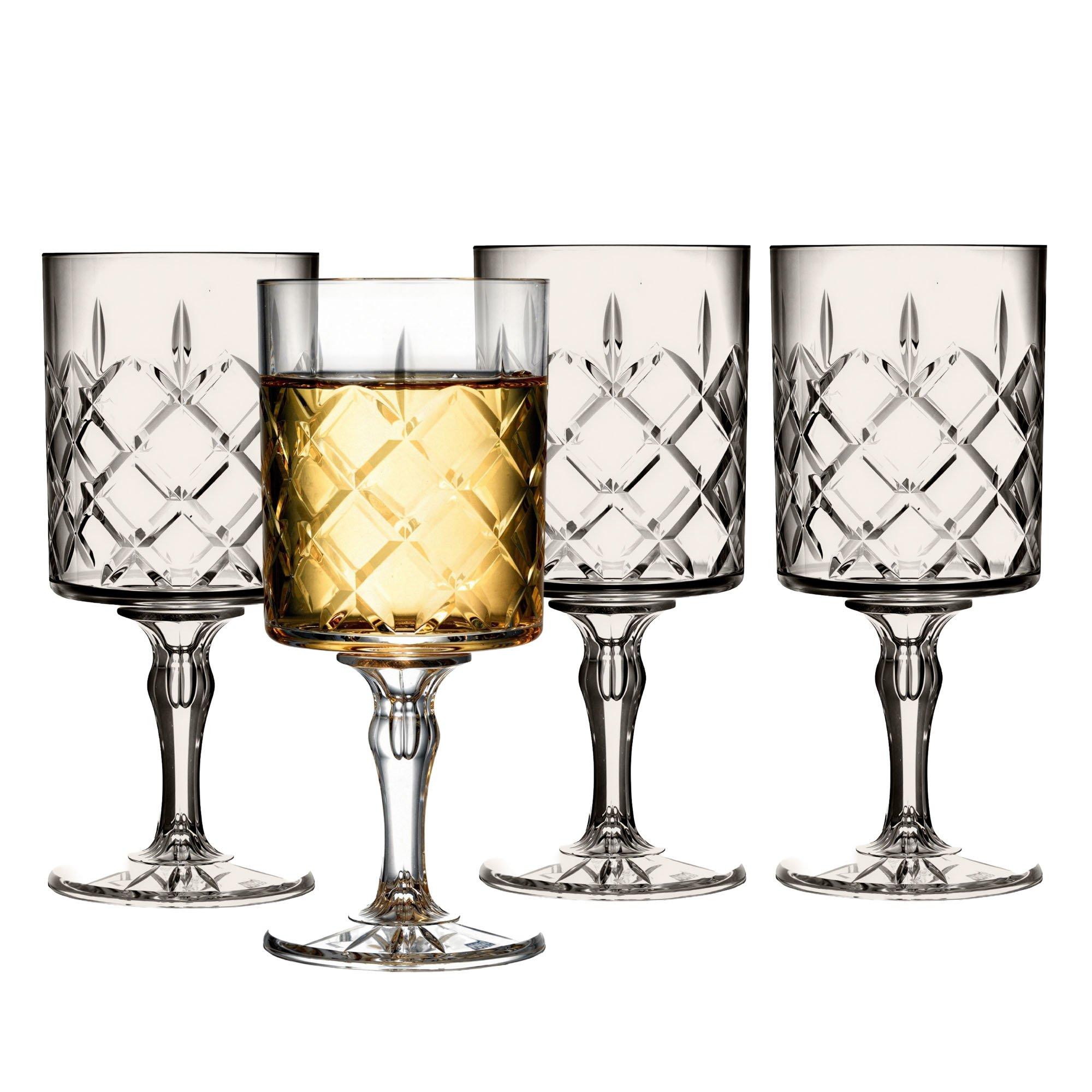 Translucent Gre - Streetwize - Pack of 4 Elegance Tinted Crystal Wine Goblets - 1