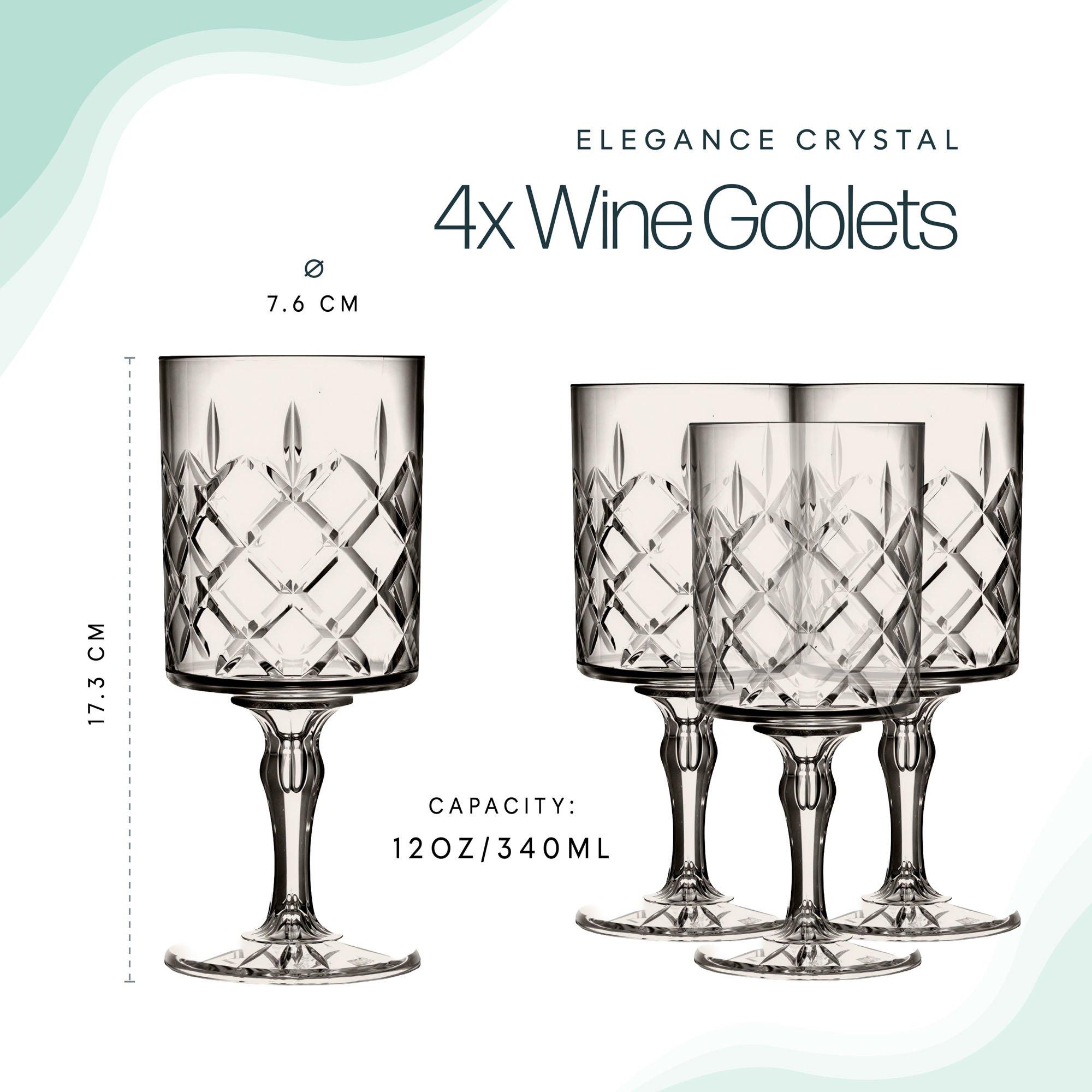 Translucent Gre - Streetwize - Pack of 4 Elegance Tinted Crystal Wine Goblets - 2