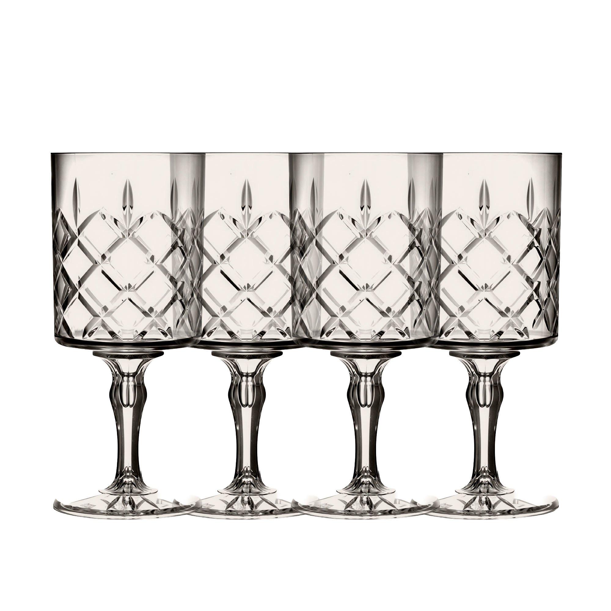 Translucent Gre - Streetwize - Pack of 4 Elegance Tinted Crystal Wine Goblets - 8