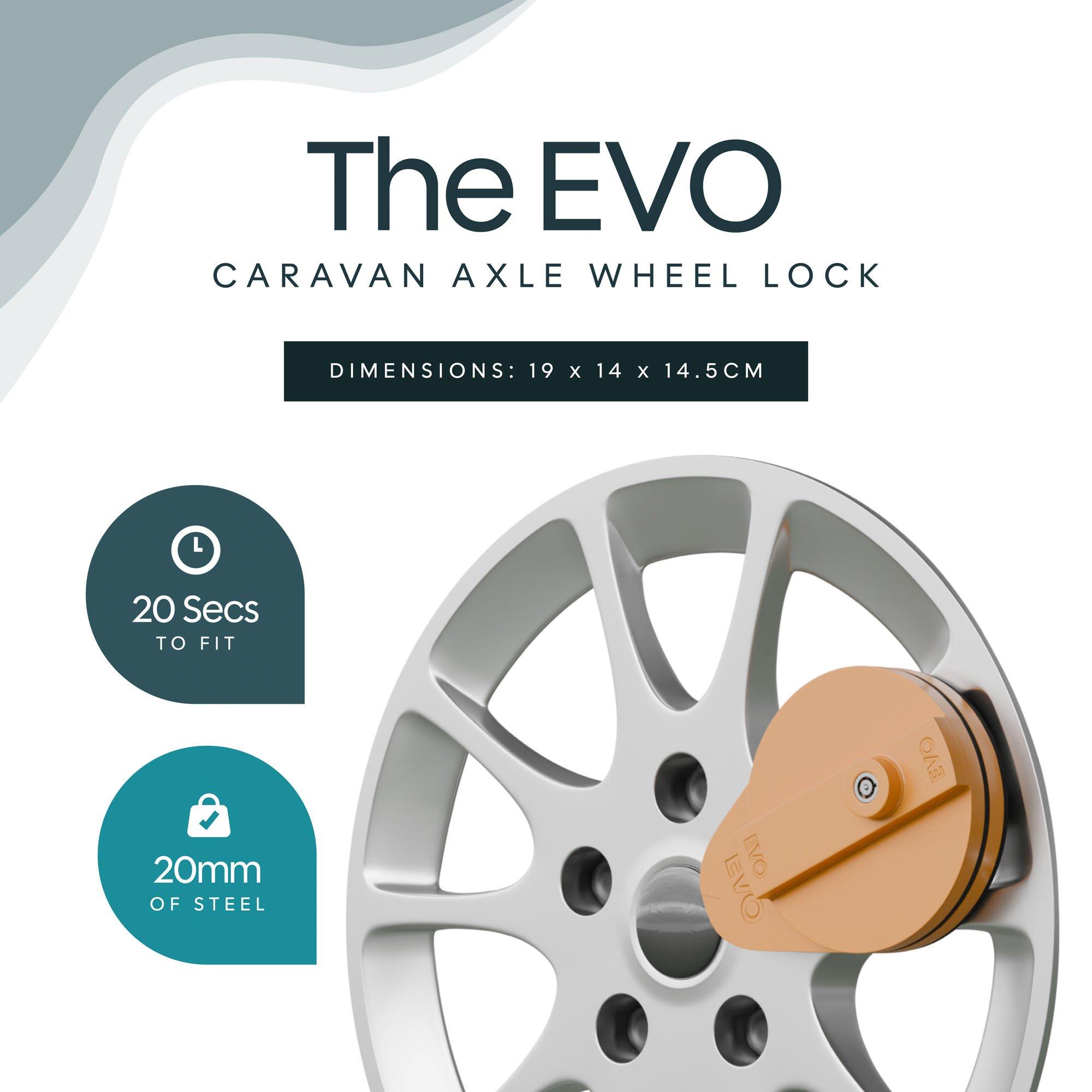 Yellow - Streetwize - EVO Caravan Axle Wheel Lock - 2