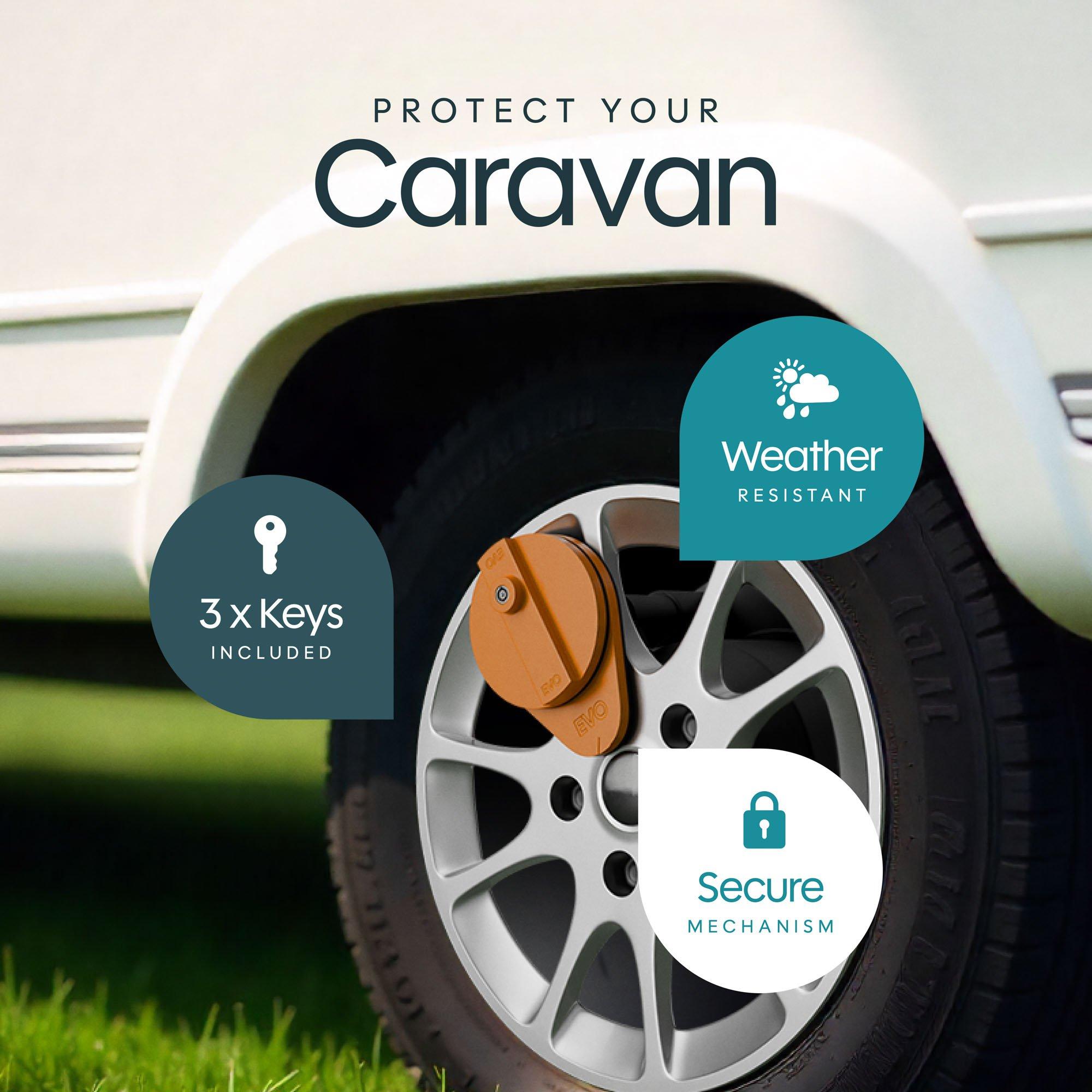 Yellow - Streetwize - EVO Caravan Axle Wheel Lock - 3