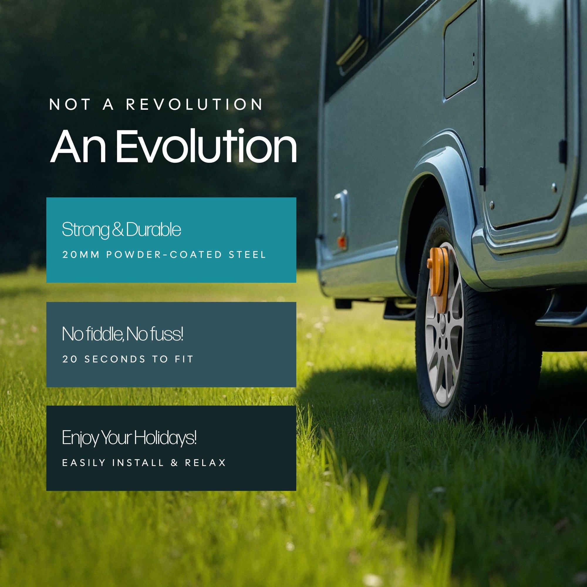 Yellow - Streetwize - EVO Caravan Axle Wheel Lock - 5