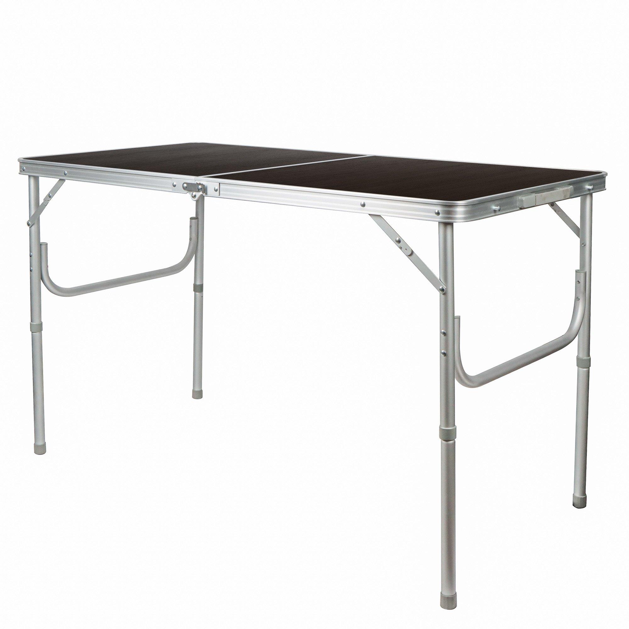 Black/Silver - Streetwize - Folding Camping Table with Adjustable Legs - 2