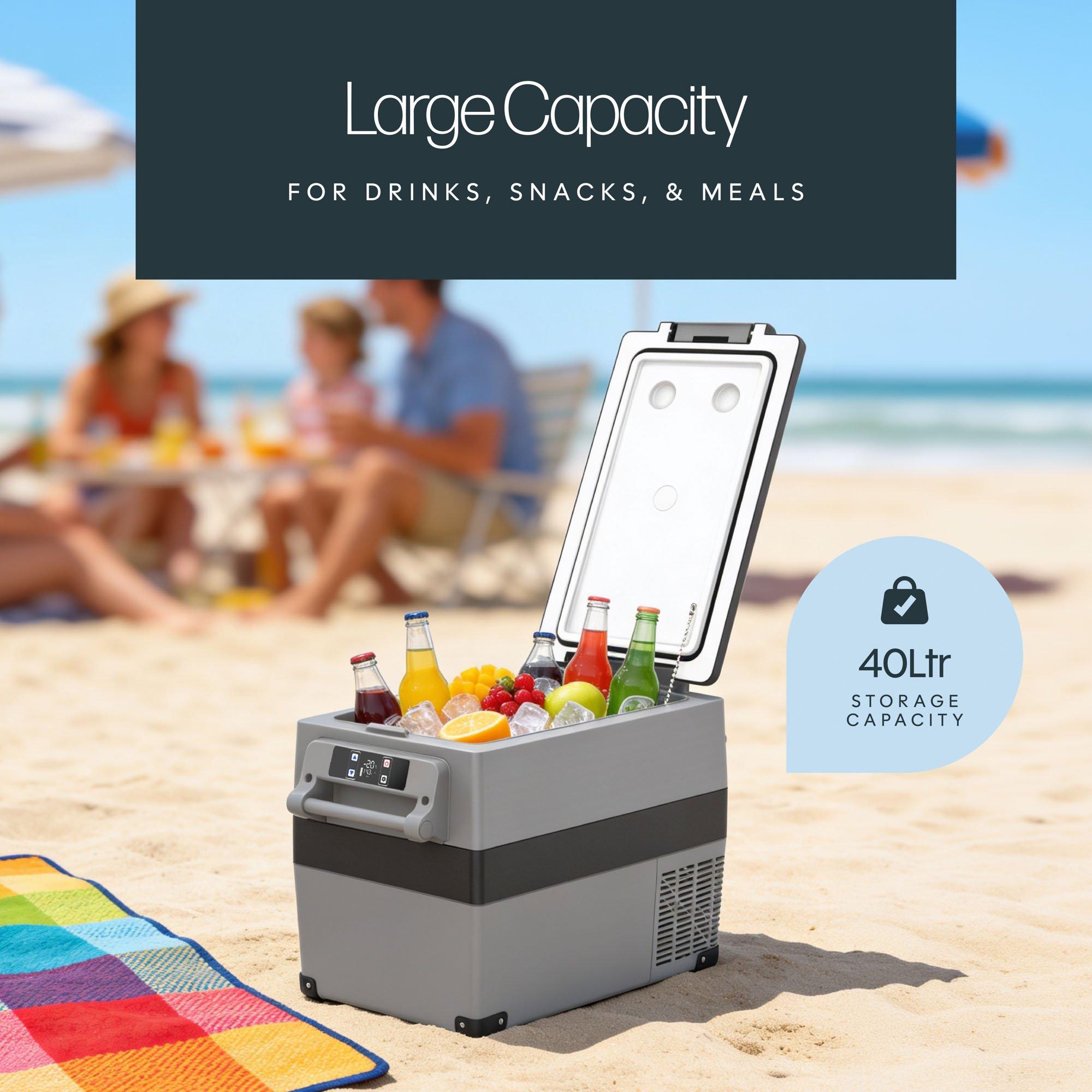 Grey - Streetwize - Glacier 40L Compressor Fridge/Freezer - 6