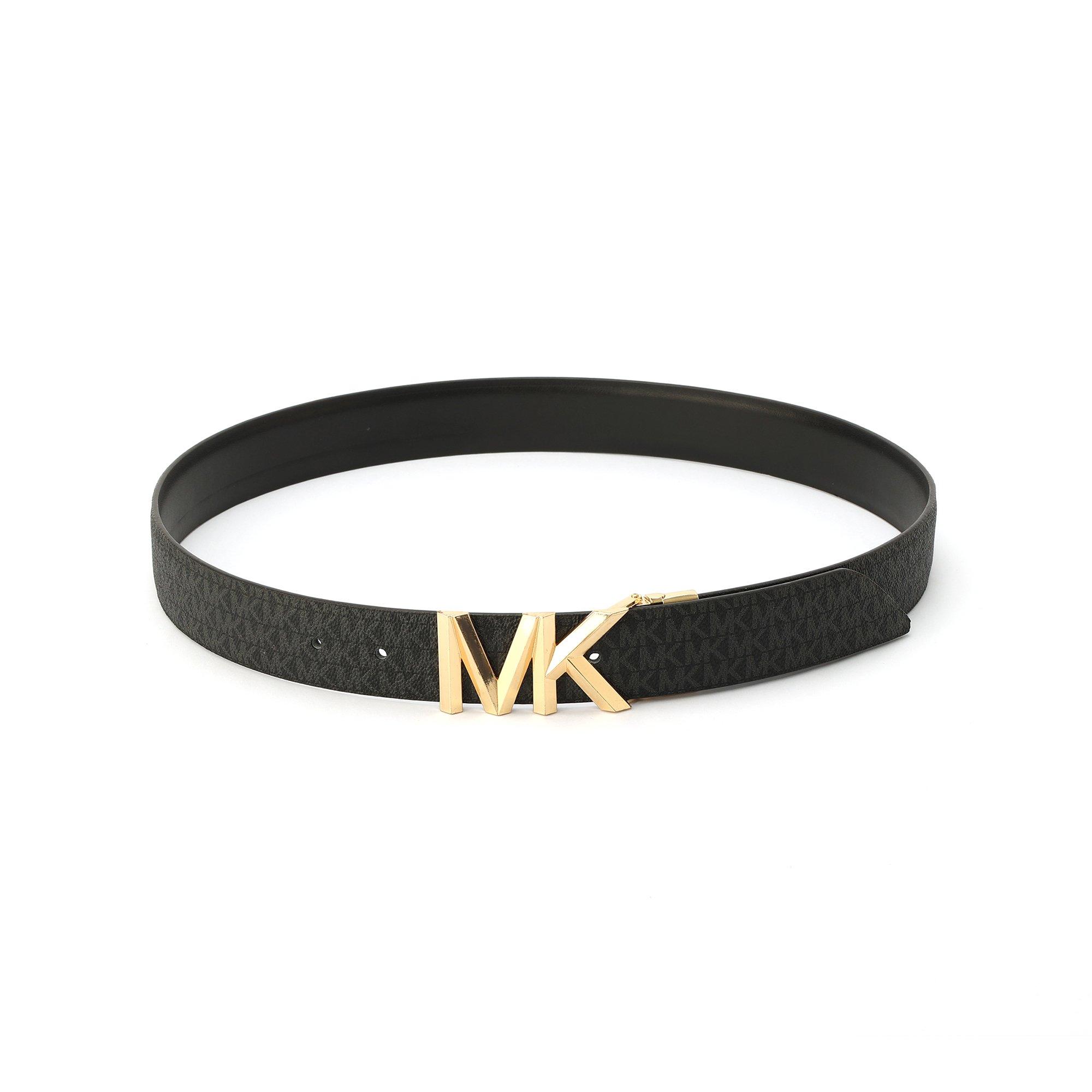 Black - MICHAEL Michael Kors - Women's Logo Reversible Leather Belt - 2