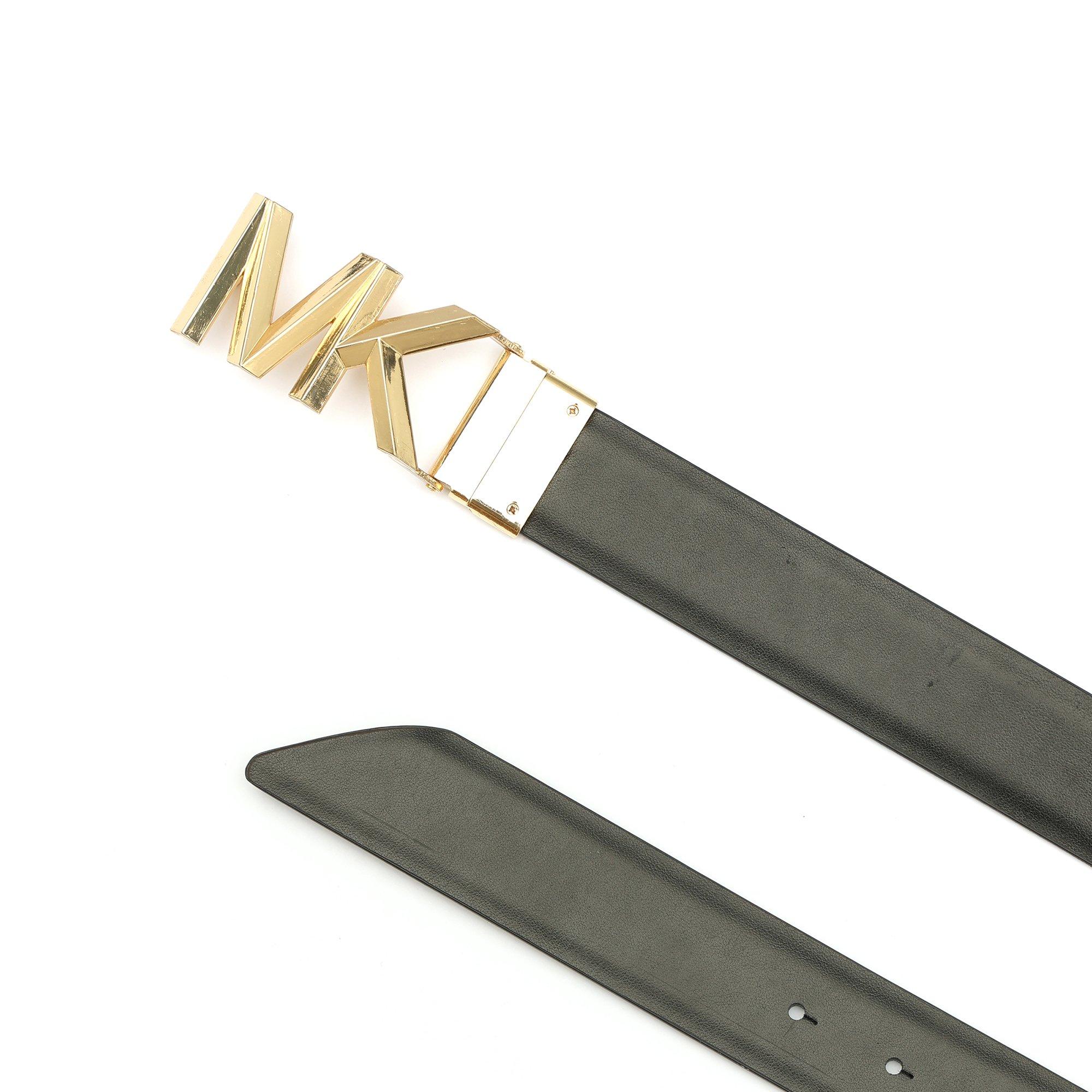 Black - MICHAEL Michael Kors - Women's Logo Reversible Leather Belt - 4