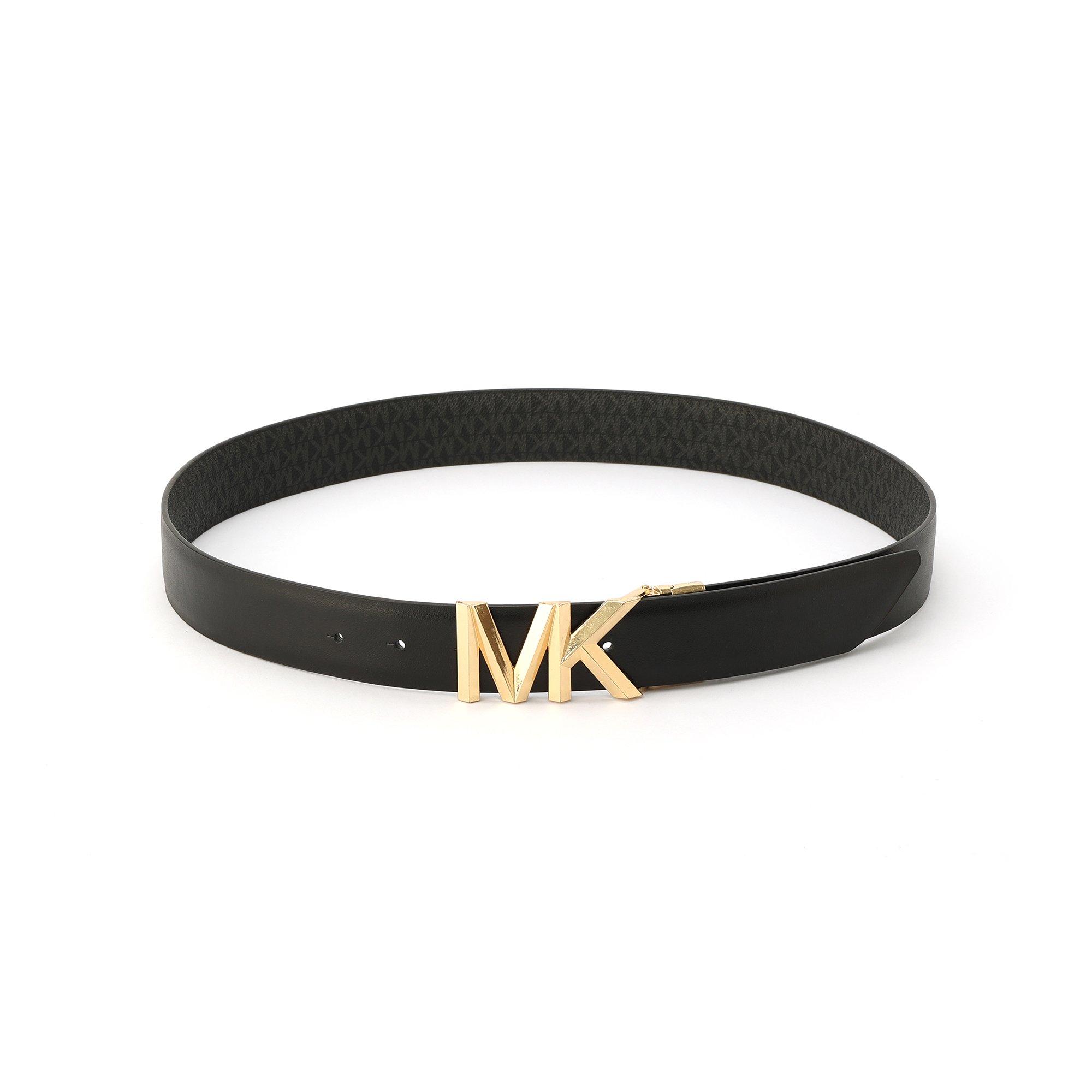 Black - MICHAEL Michael Kors - Women's Logo Reversible Leather Belt - 5