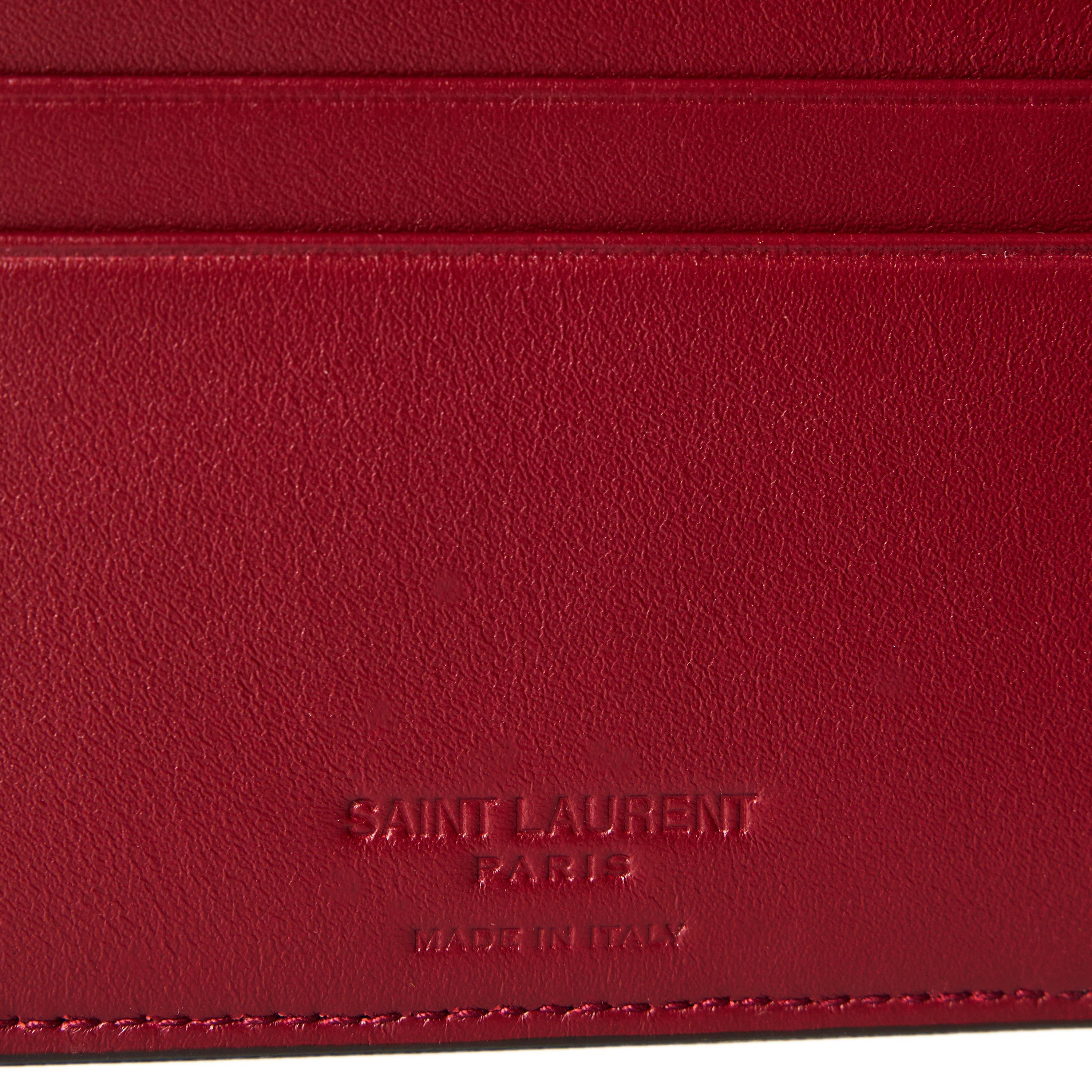 Brown/Red - Saint Laurent - Saint Wallet Sn64 - 3