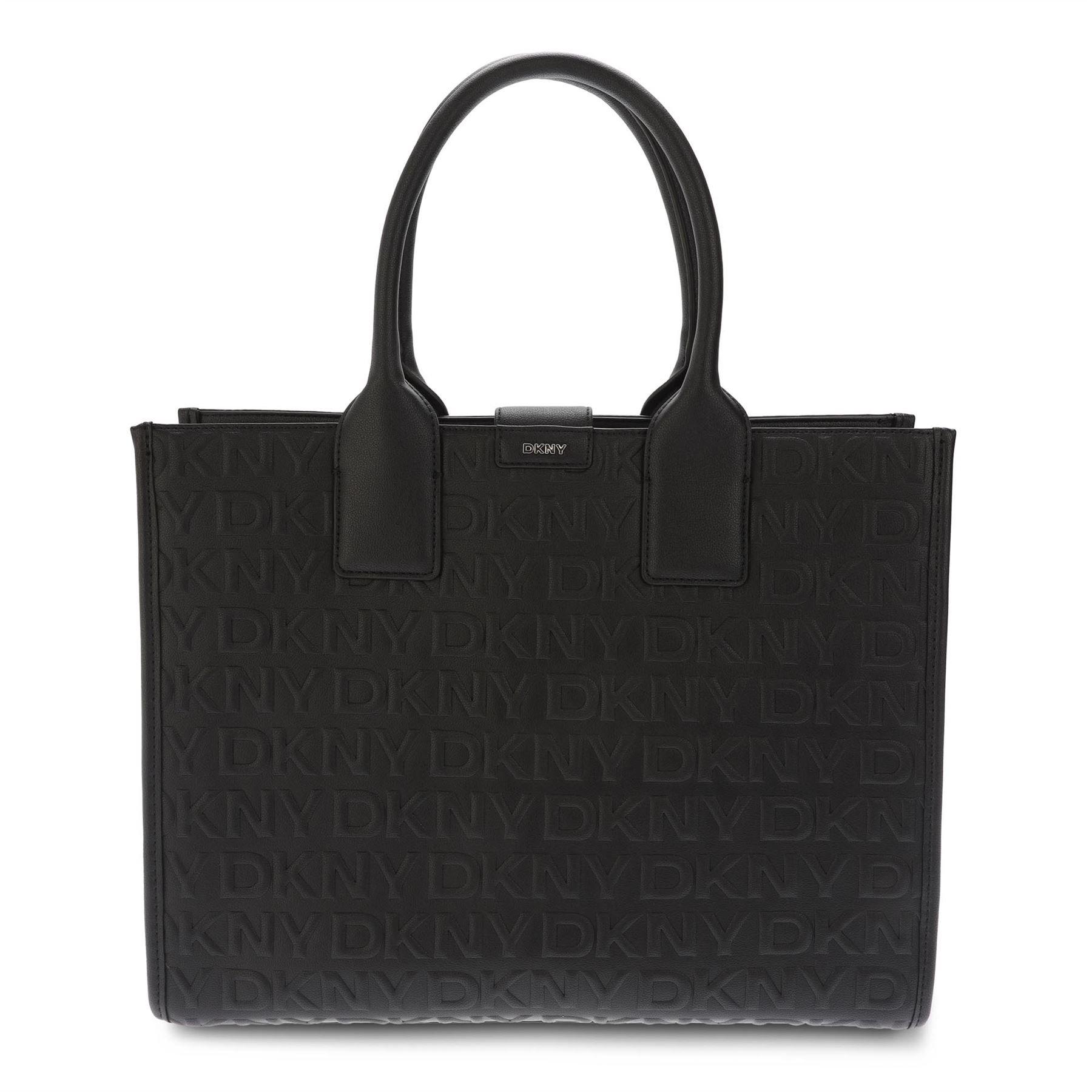 Black Silver - DKNY - Carlita Book Tote Handbag - 1