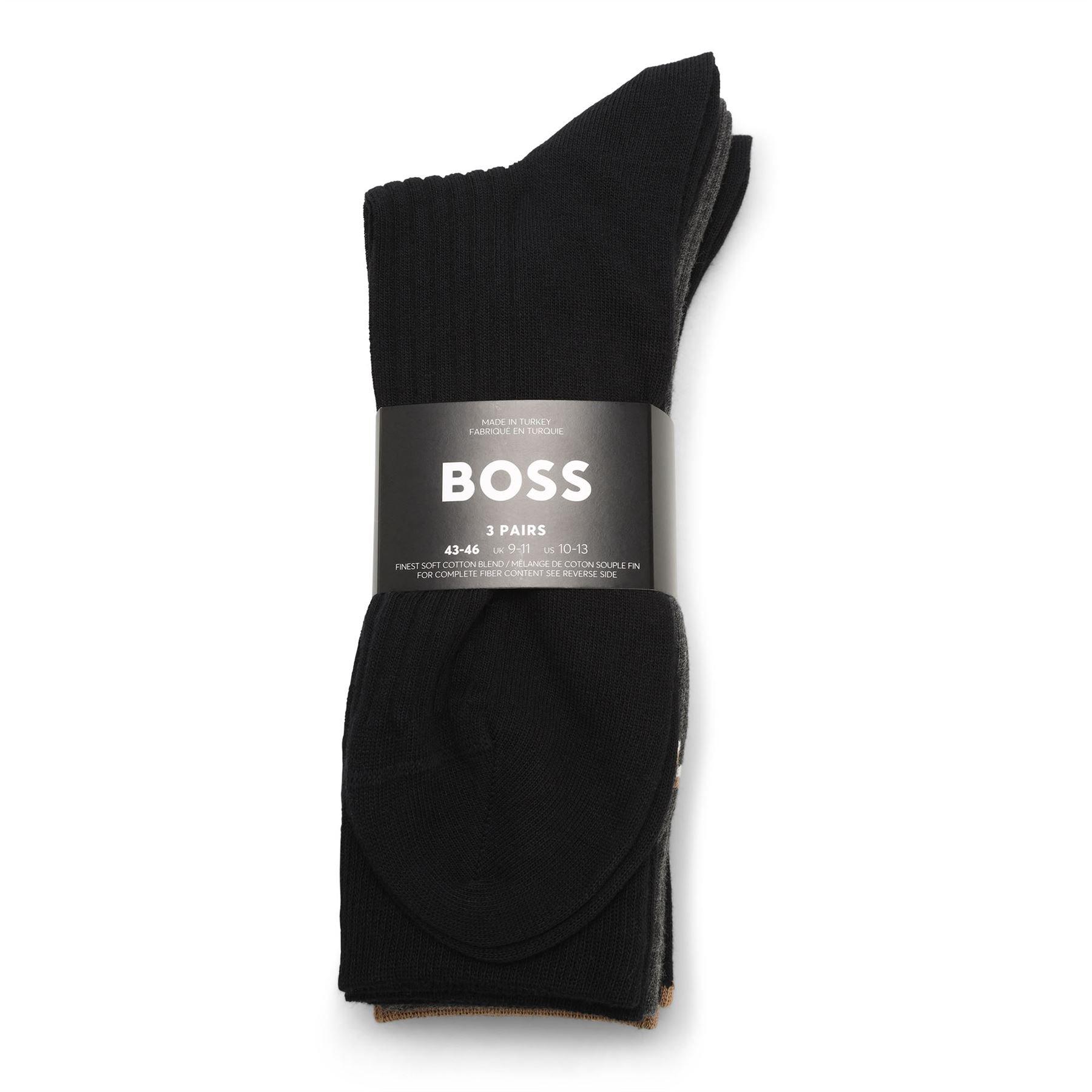 Multi Colour - Boss - 3 Pack of Rib Socks - 1