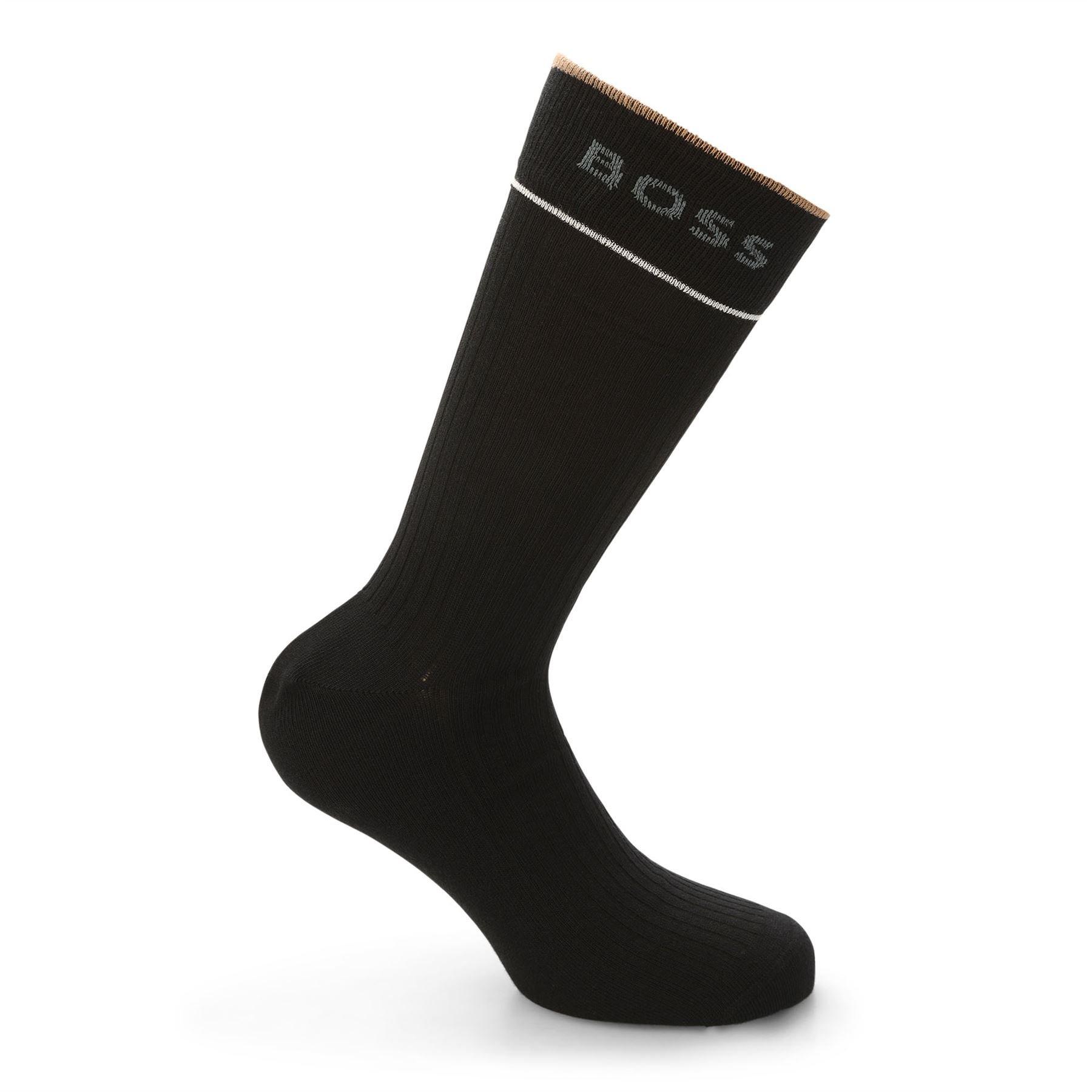 Multi Colour - Boss - 3 Pack of Rib Socks - 6