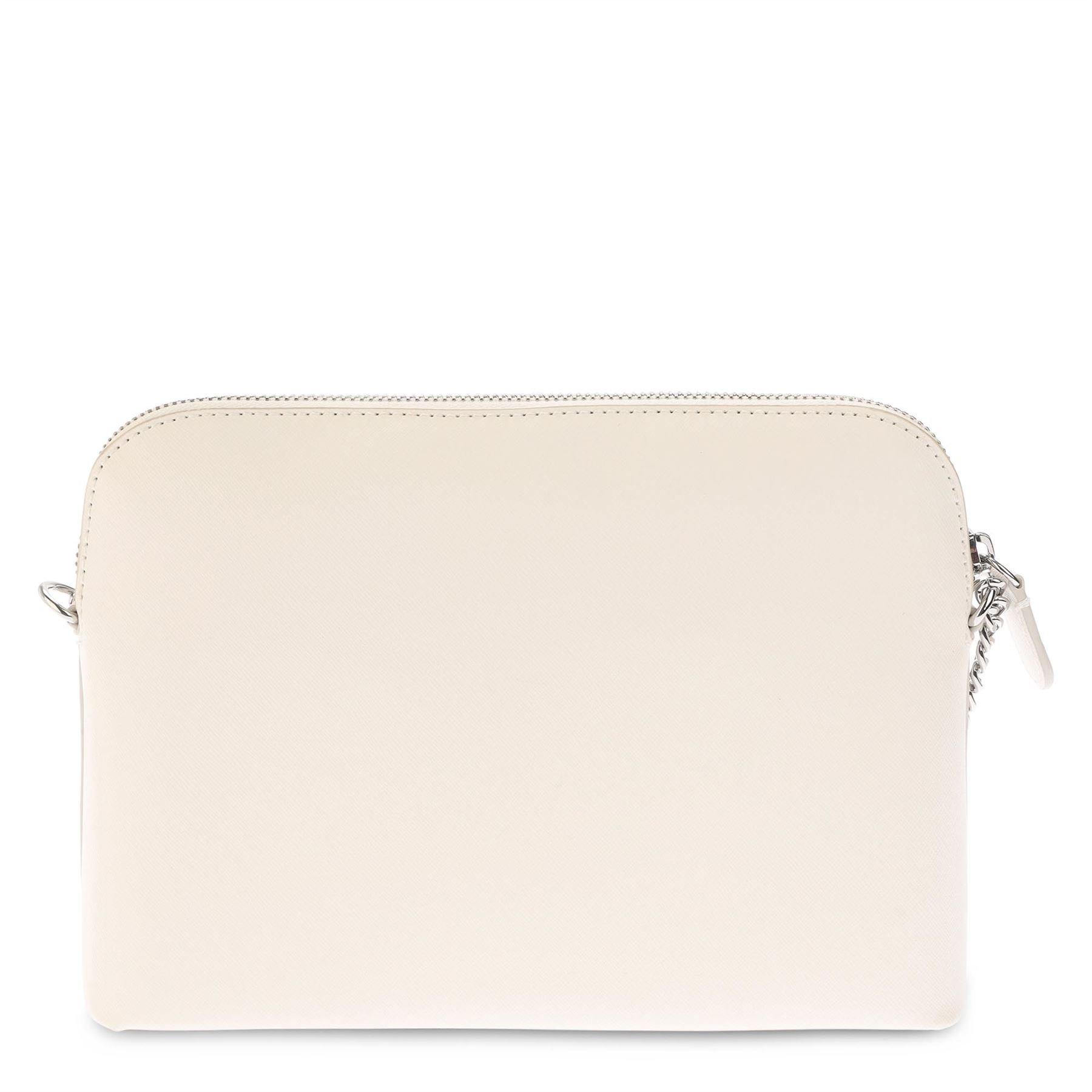 White - DKNY - Bridger Dome Top Zip Logo Shoulder Crossbody Bag - 2