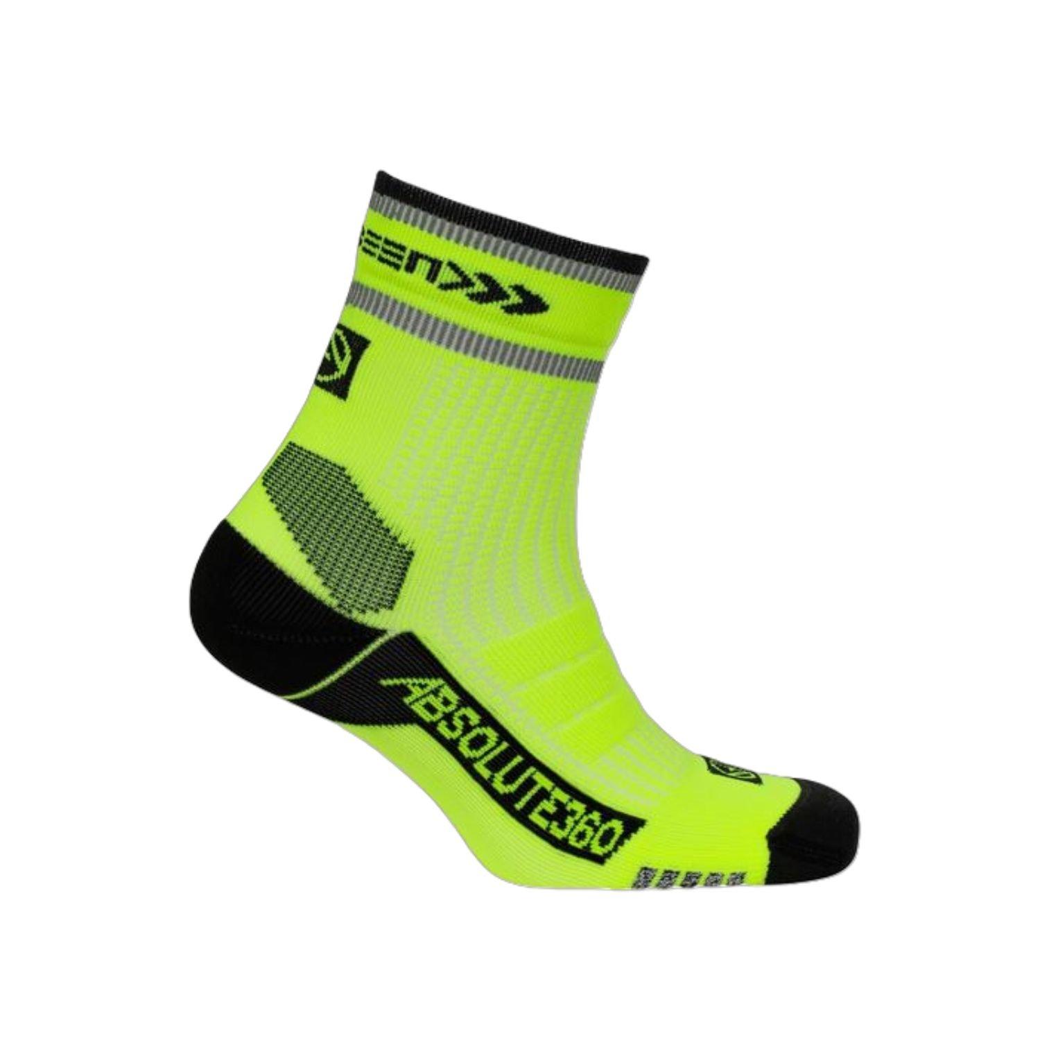 Neutral - Absolute 360 - Be Seen Performance Running Socks: Neon Yellow - 1