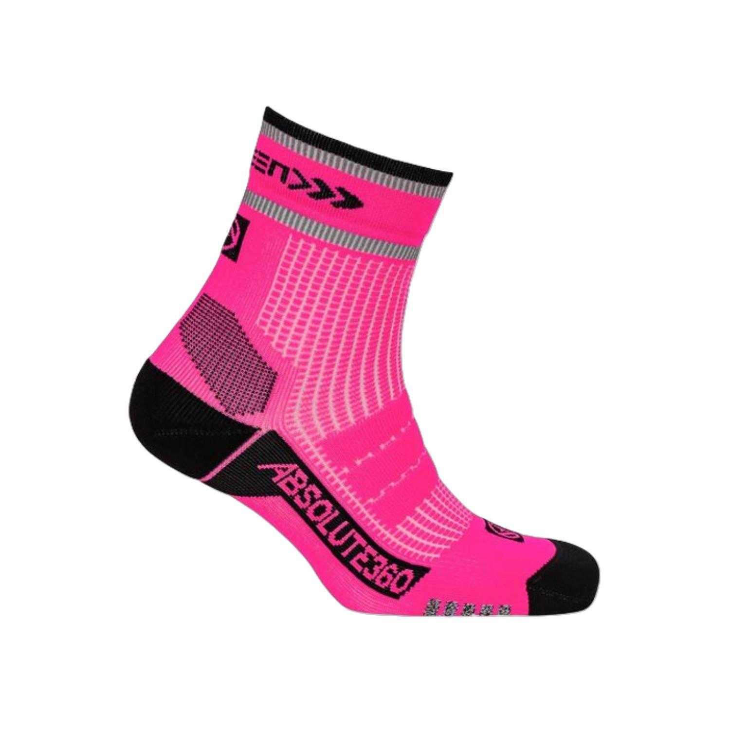 Neutral - Absolute 360 - Performance Running Quarter Socks: Neon Pink - 1