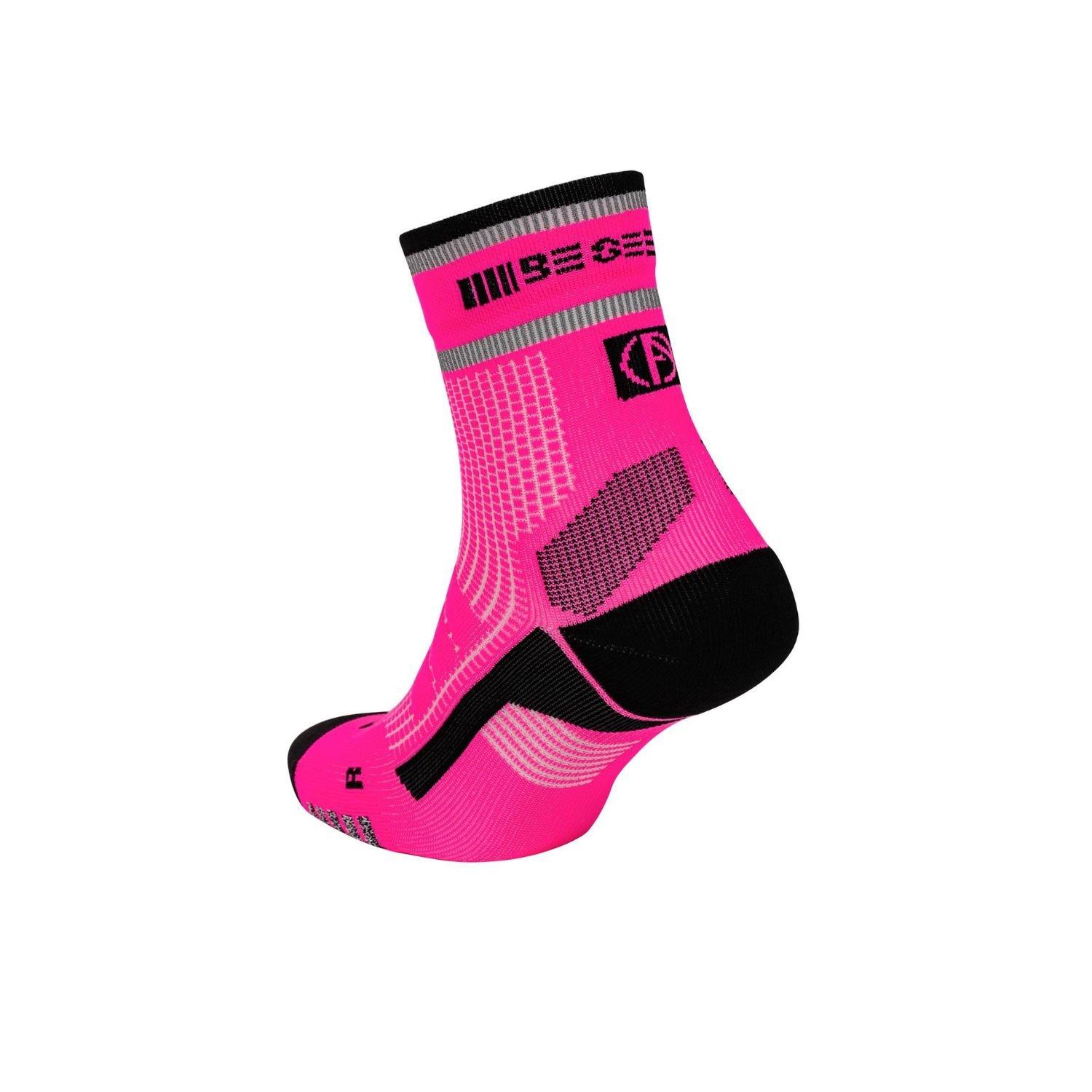 Neutral - Absolute 360 - Performance Running Quarter Socks: Neon Pink - 4