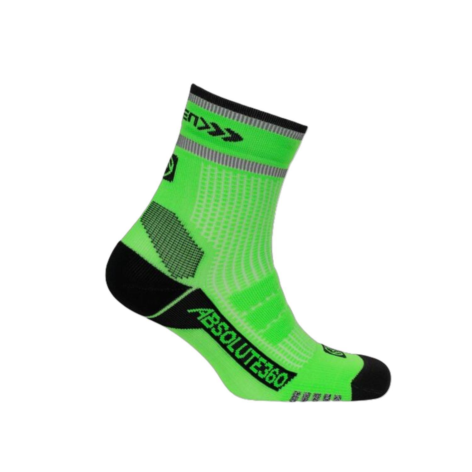 Neutral - Absolute 360 - Be Seen Performance Running Socks: Neon Green - 1