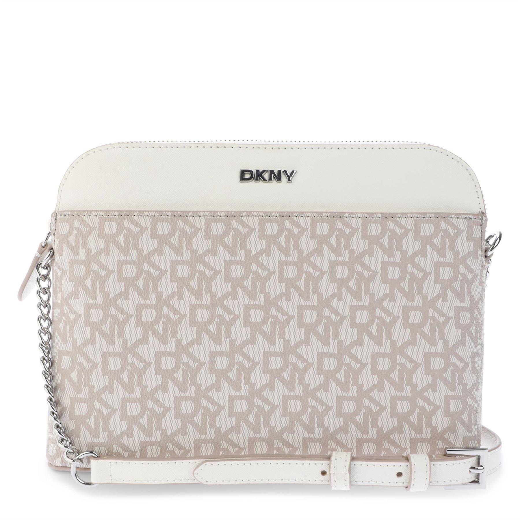 Beige - DKNY - Bridger Dome Top Zip Shoulder Cross Body Bag - 1