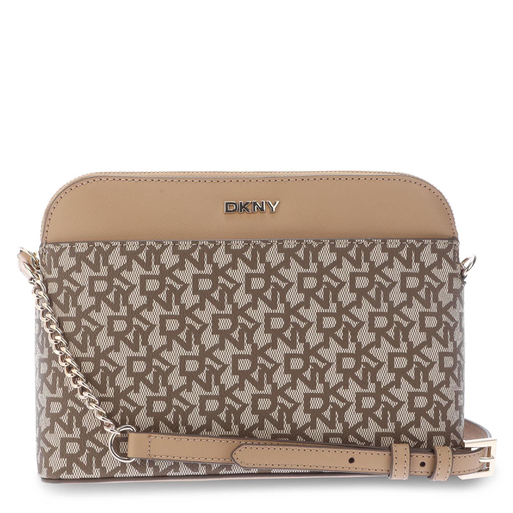 Khaki - DKNY - Bridger Dome Top Zip Shoulder Cross Body Bag - 1