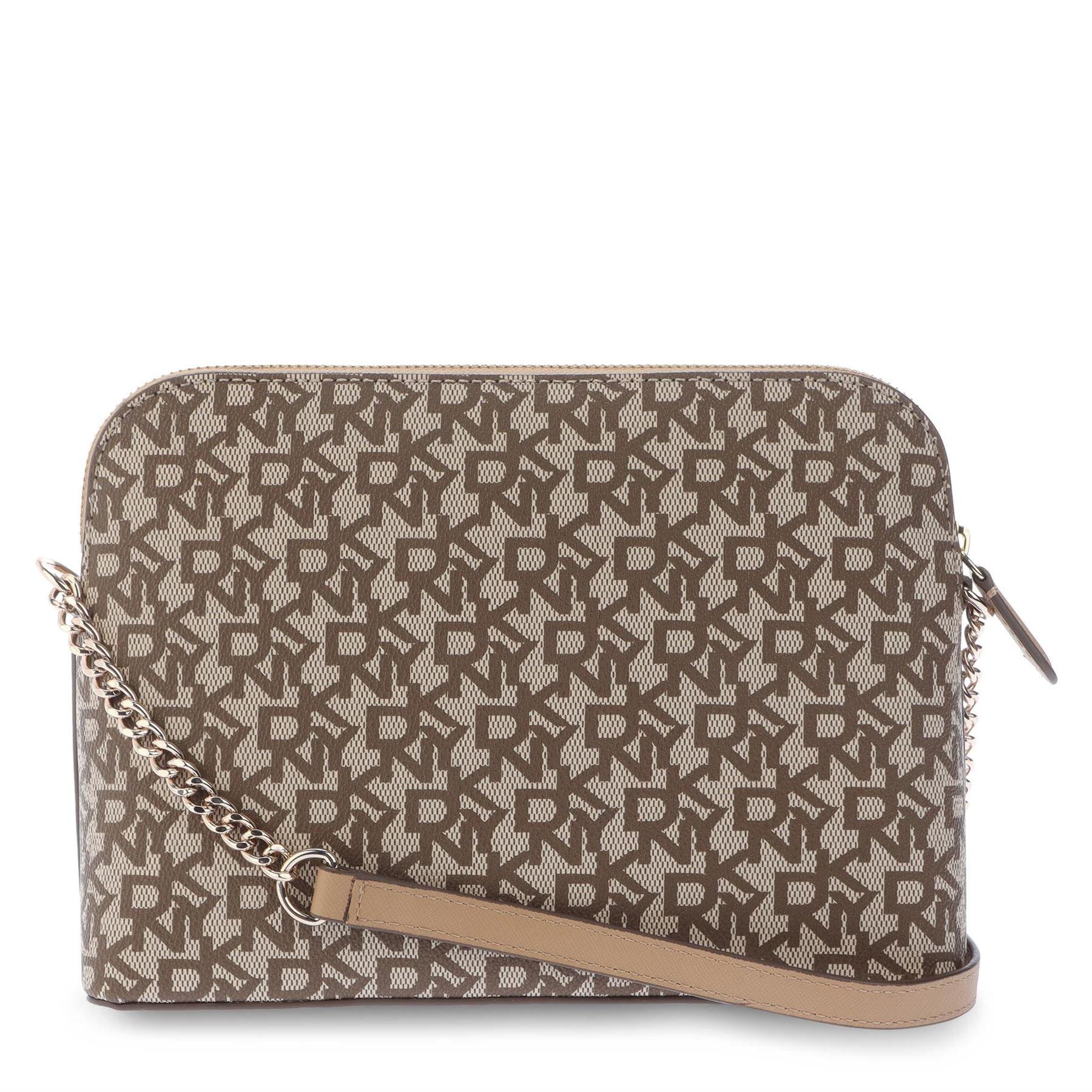 Khaki - DKNY - Bridger Dome Top Zip Shoulder Cross Body Bag - 2