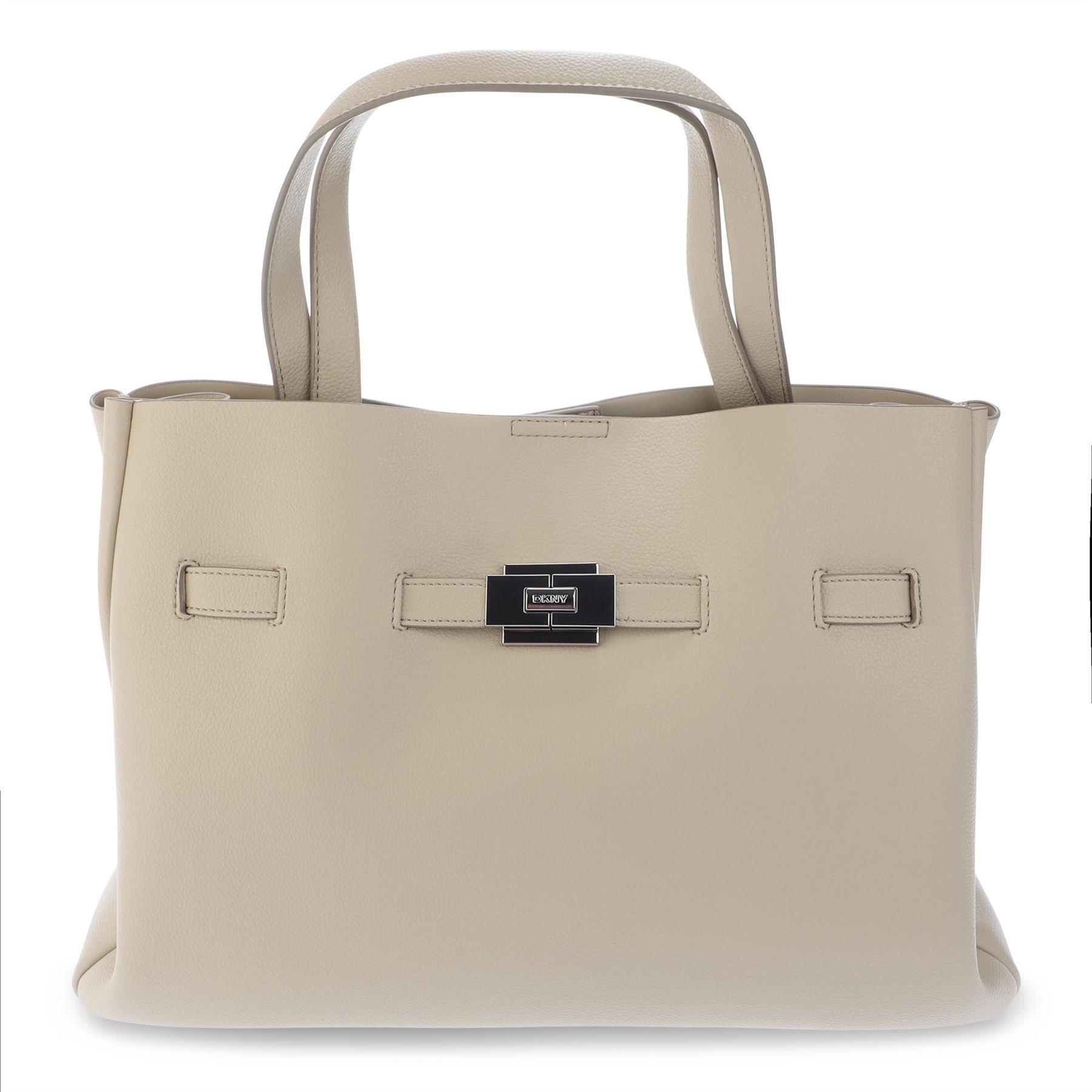 Grey - DKNY - Bryar Logo Satchel - 1