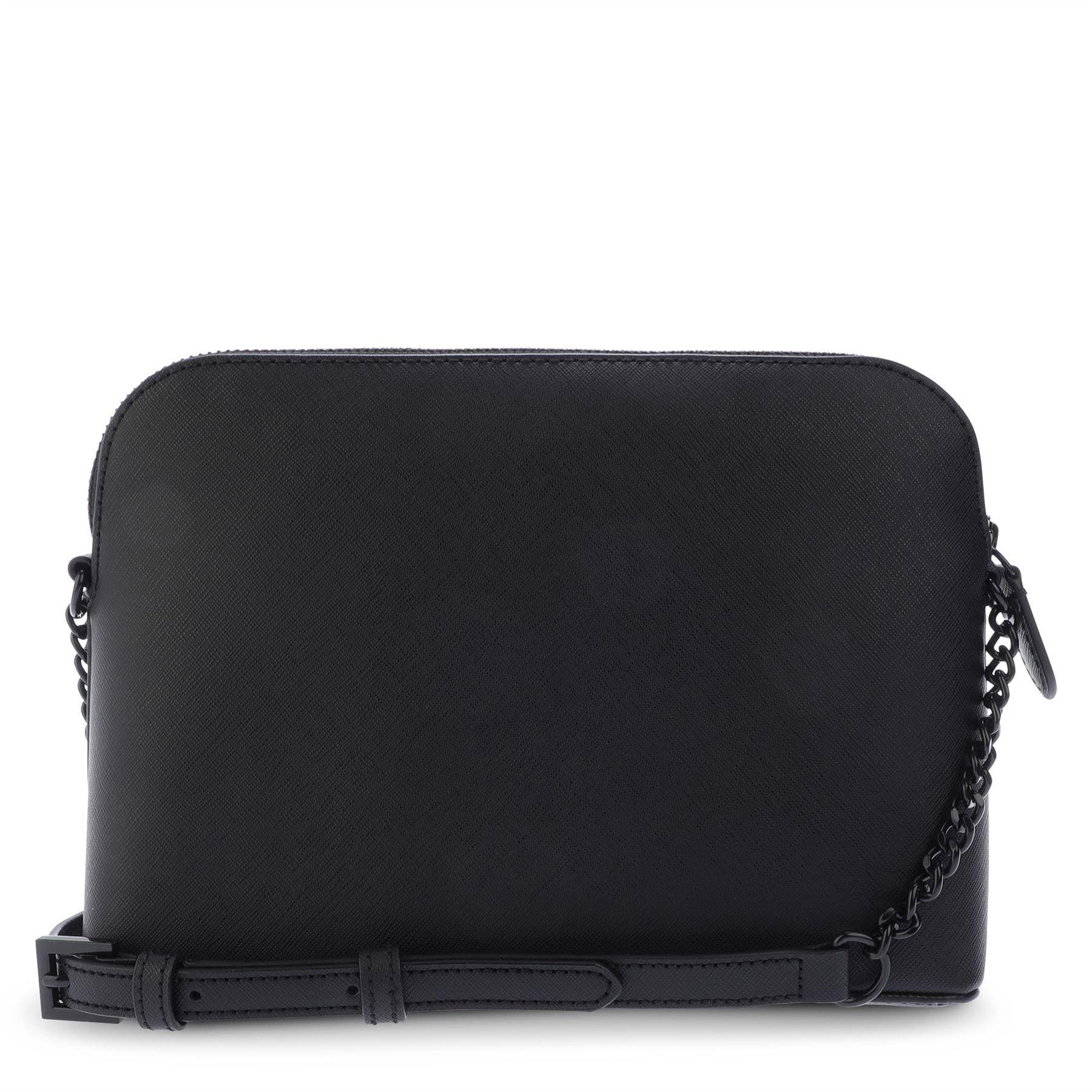 Black - DKNY - Bridger Dome Top Zip Logo Shoulder Cross Body Bag - 2