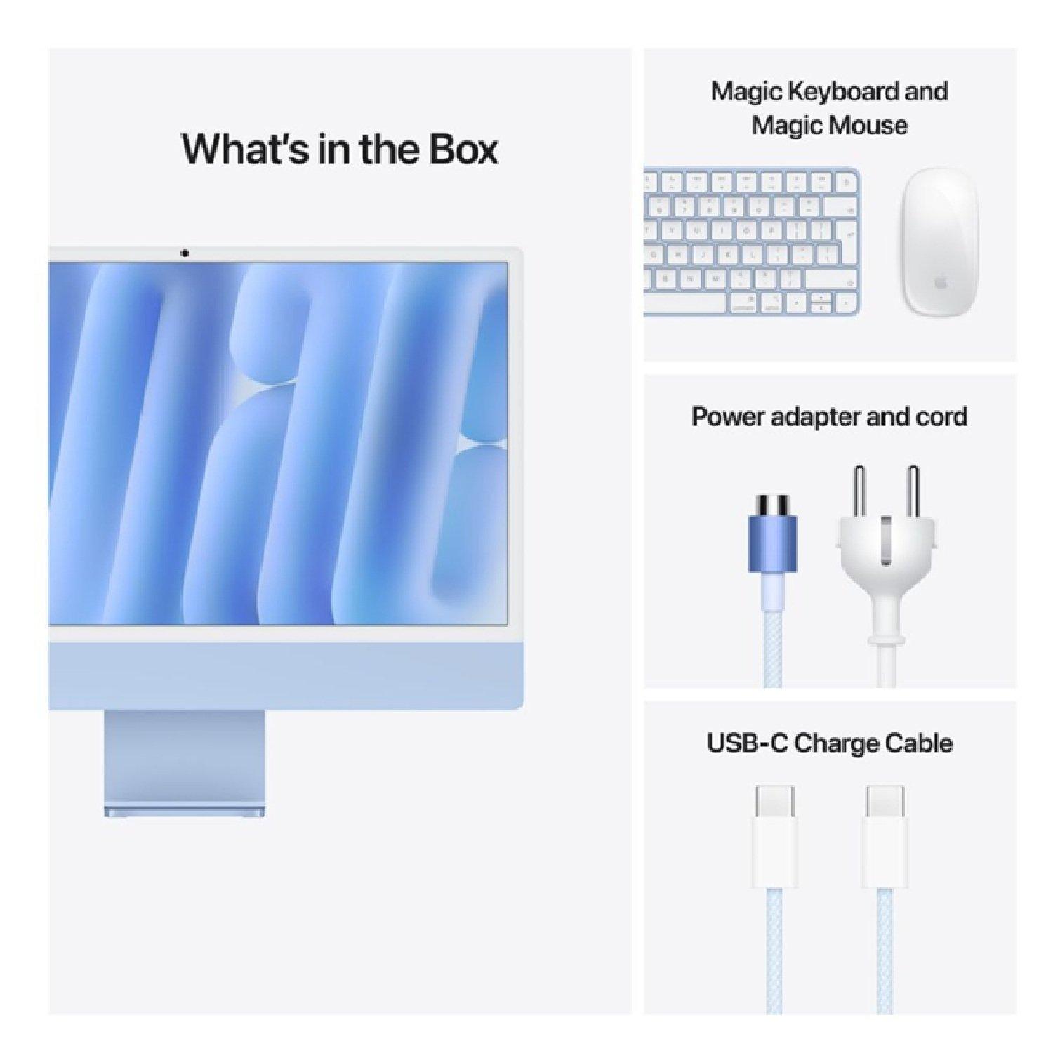 Blue - Apple - iMac 4.5K 24 (2024) - M4 256GB SSD 10 Core - 5