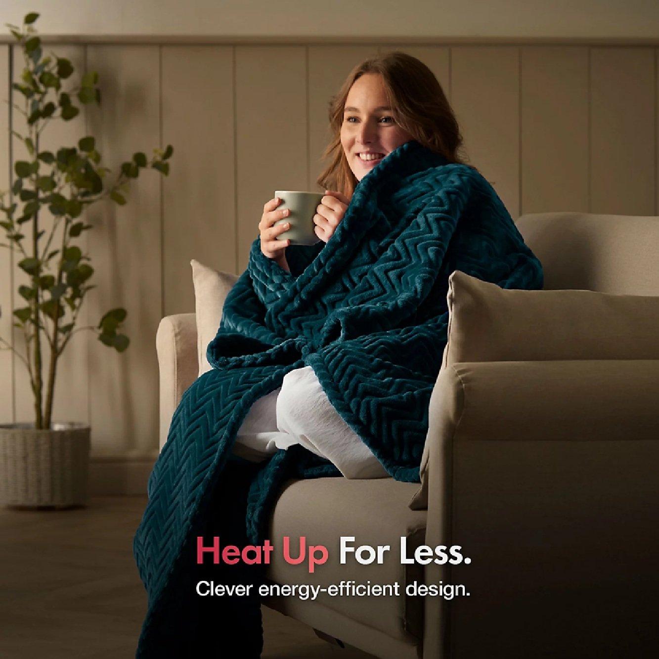 White - VonHaus - King Size Multi Zone Electric Blanket - 2